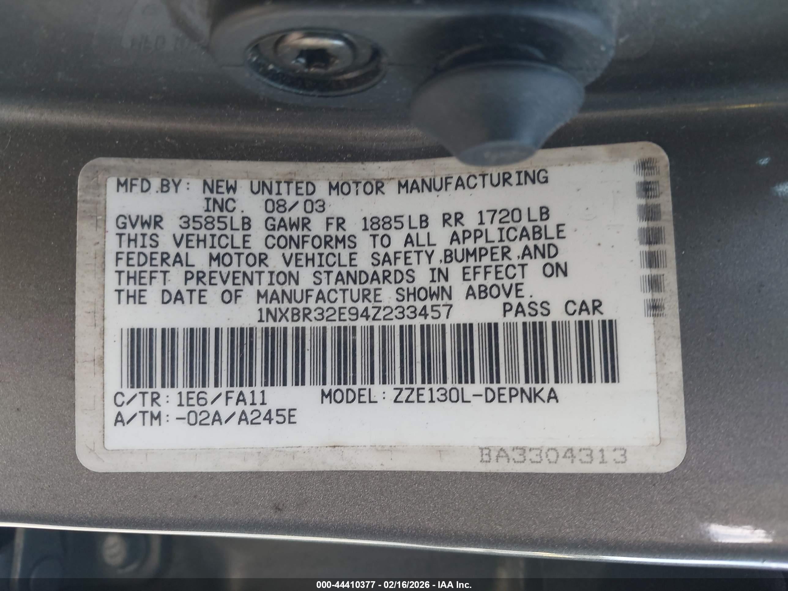 TOYOTA COROLLA image 9