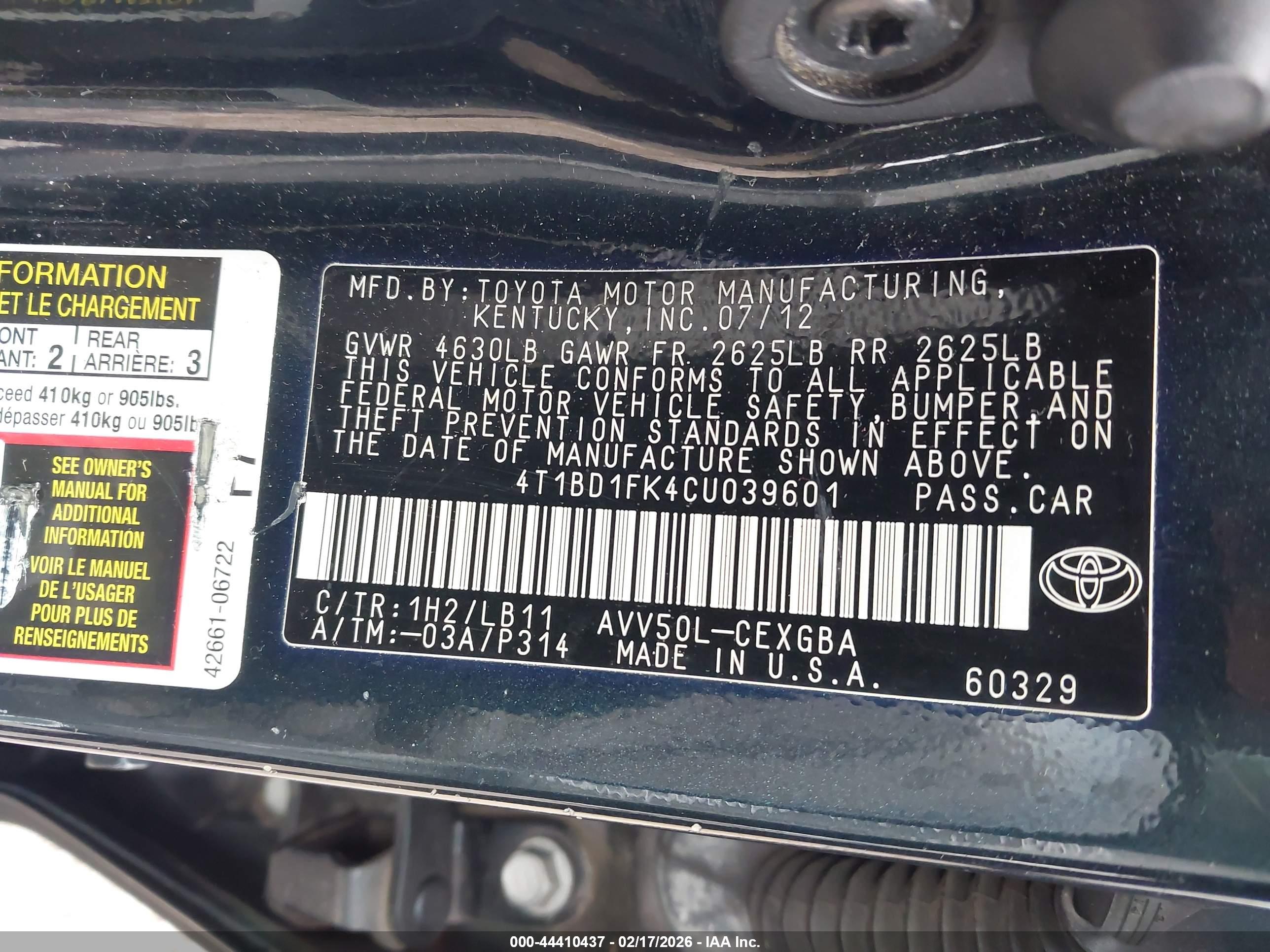 TOYOTA CAMRY image 9