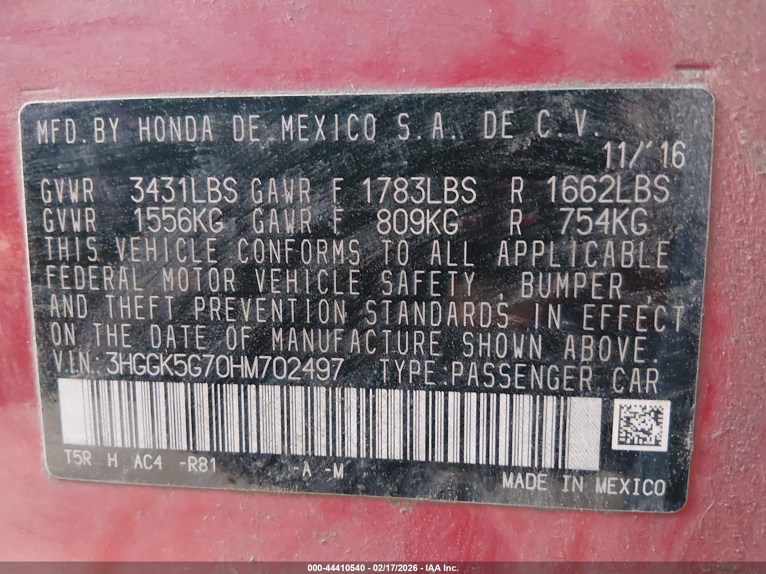 HONDA FIT image 9