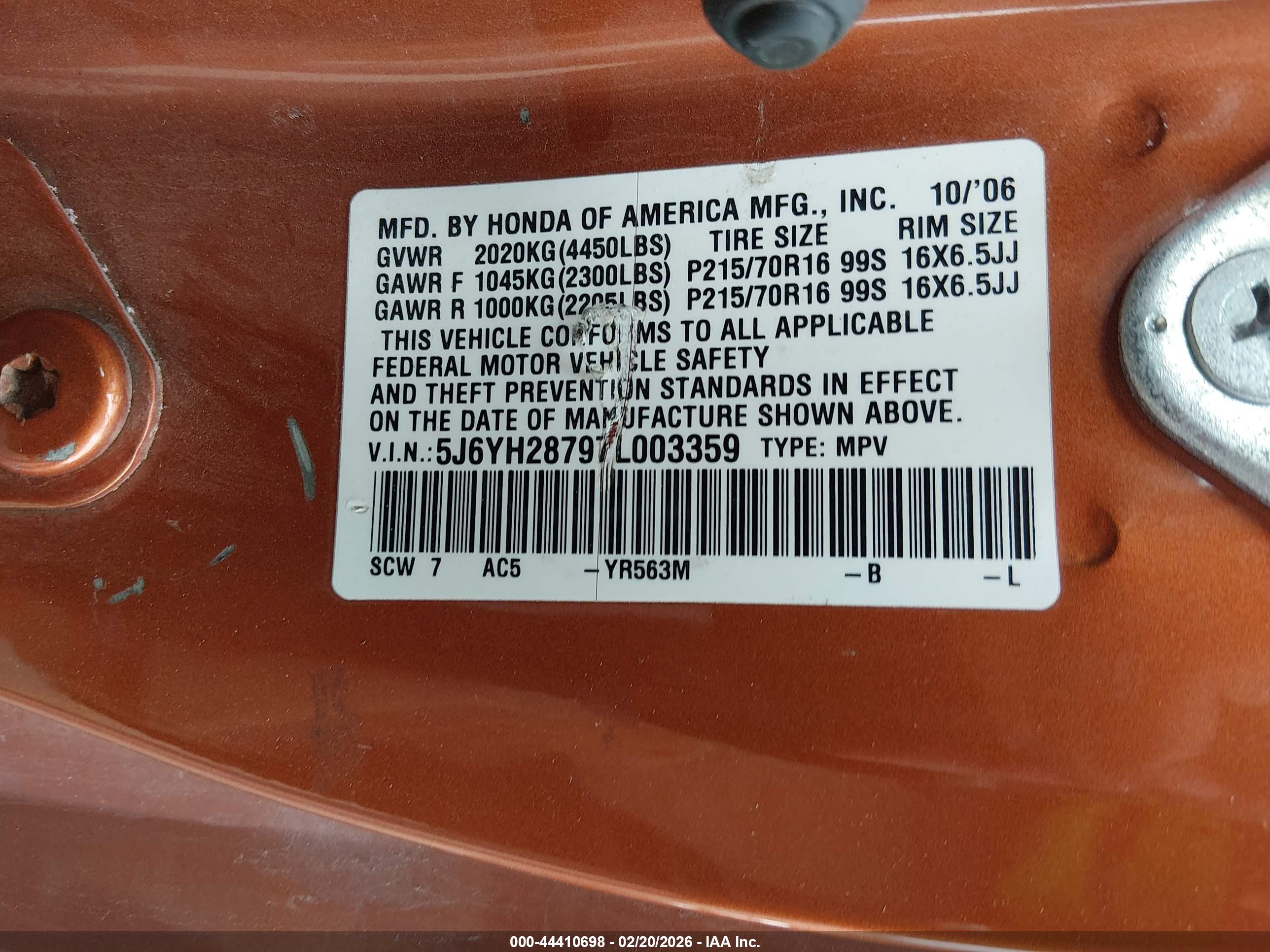 HONDA ELEMENT image 9