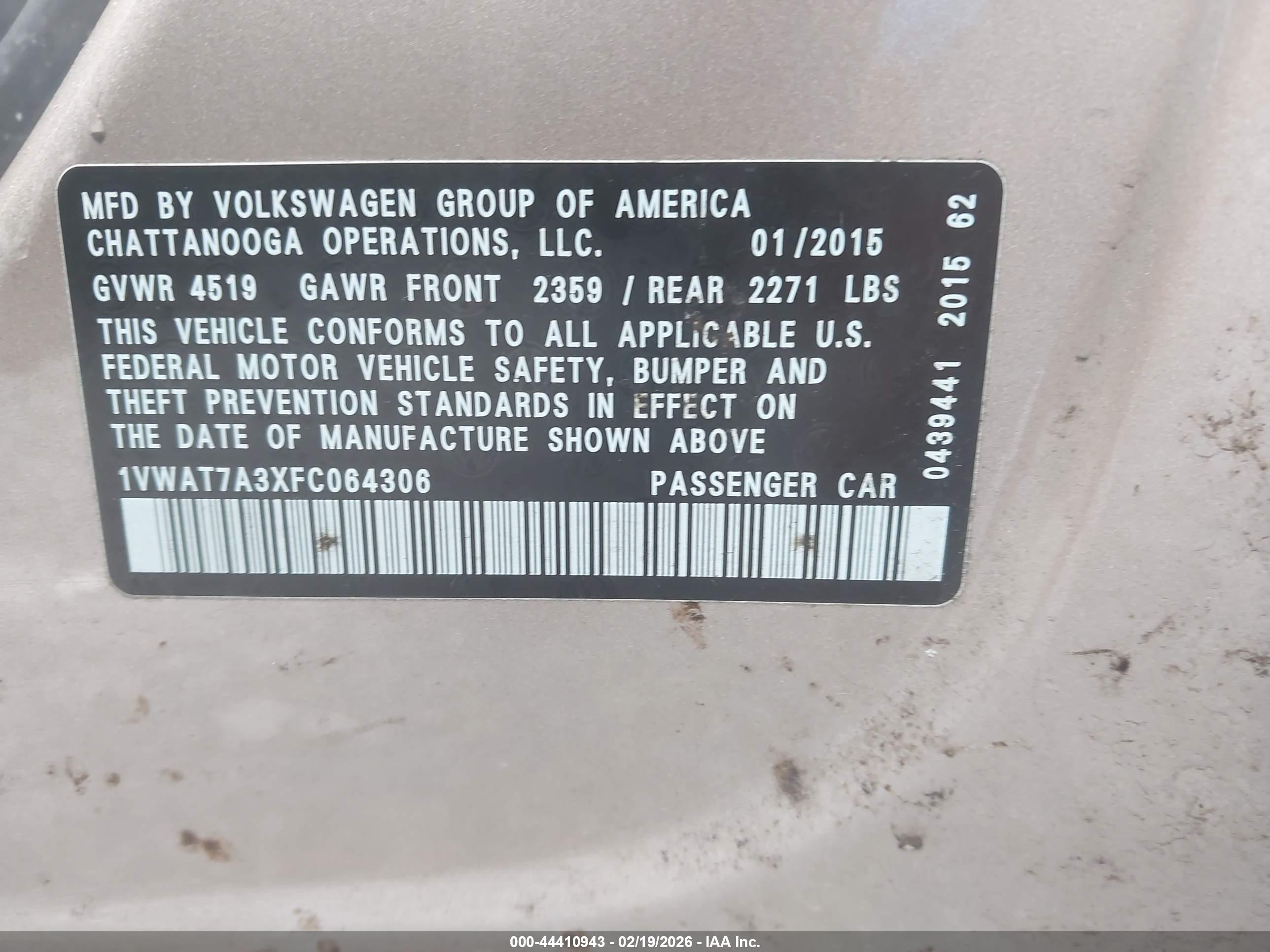 VOLKSWAGEN PASSAT image 9