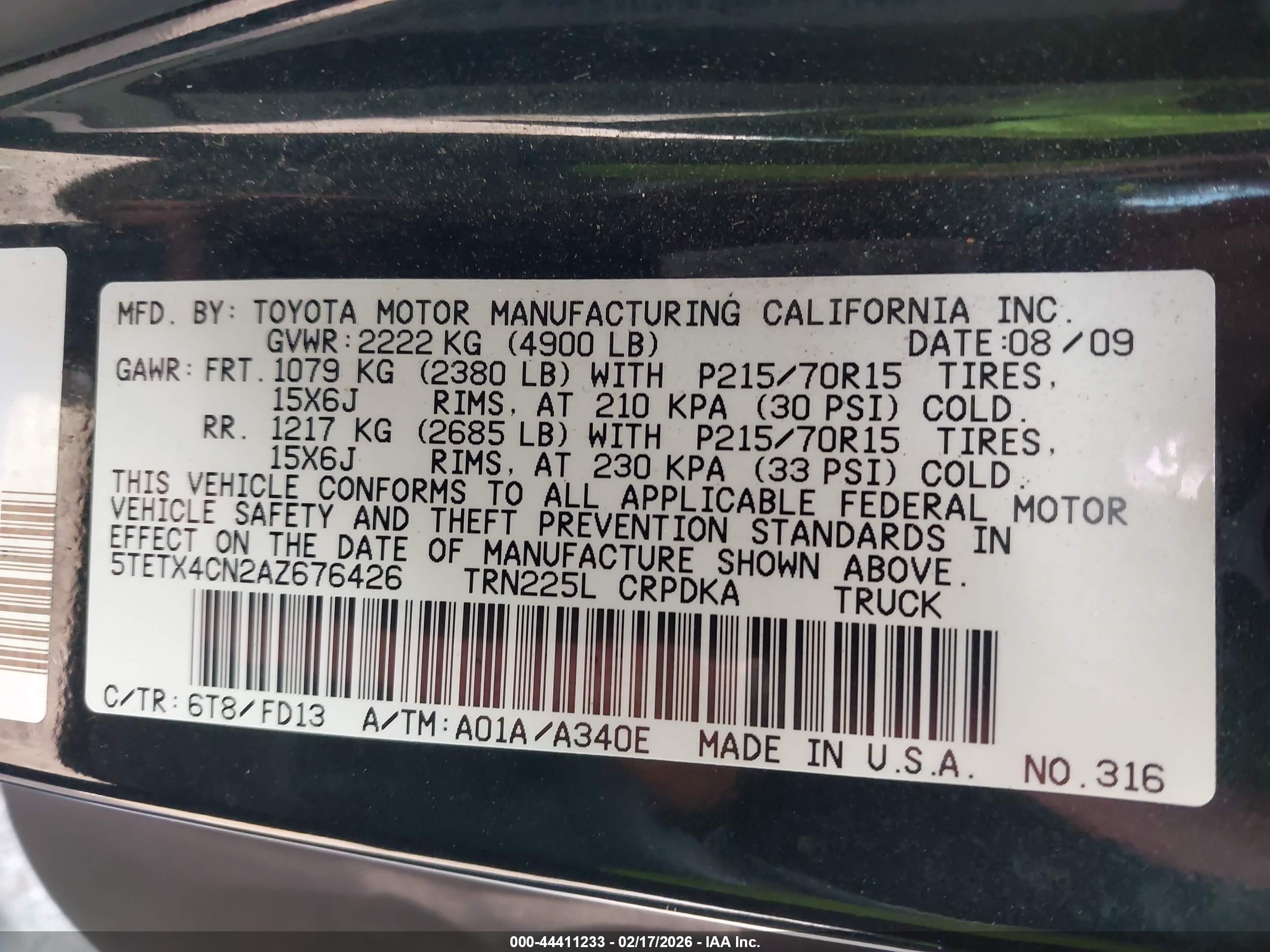 TOYOTA TACOMA image 9