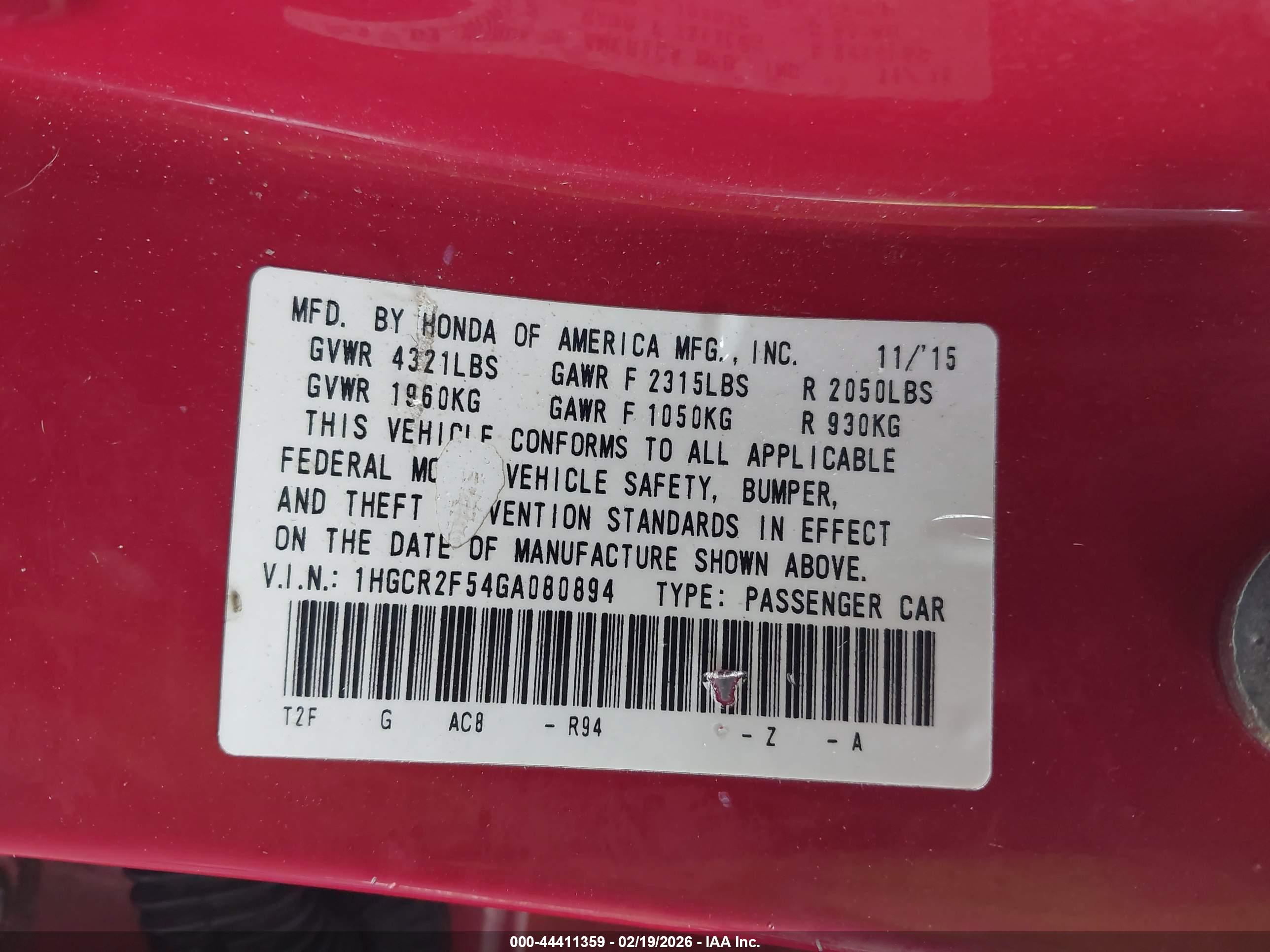 HONDA ACCORD image 9