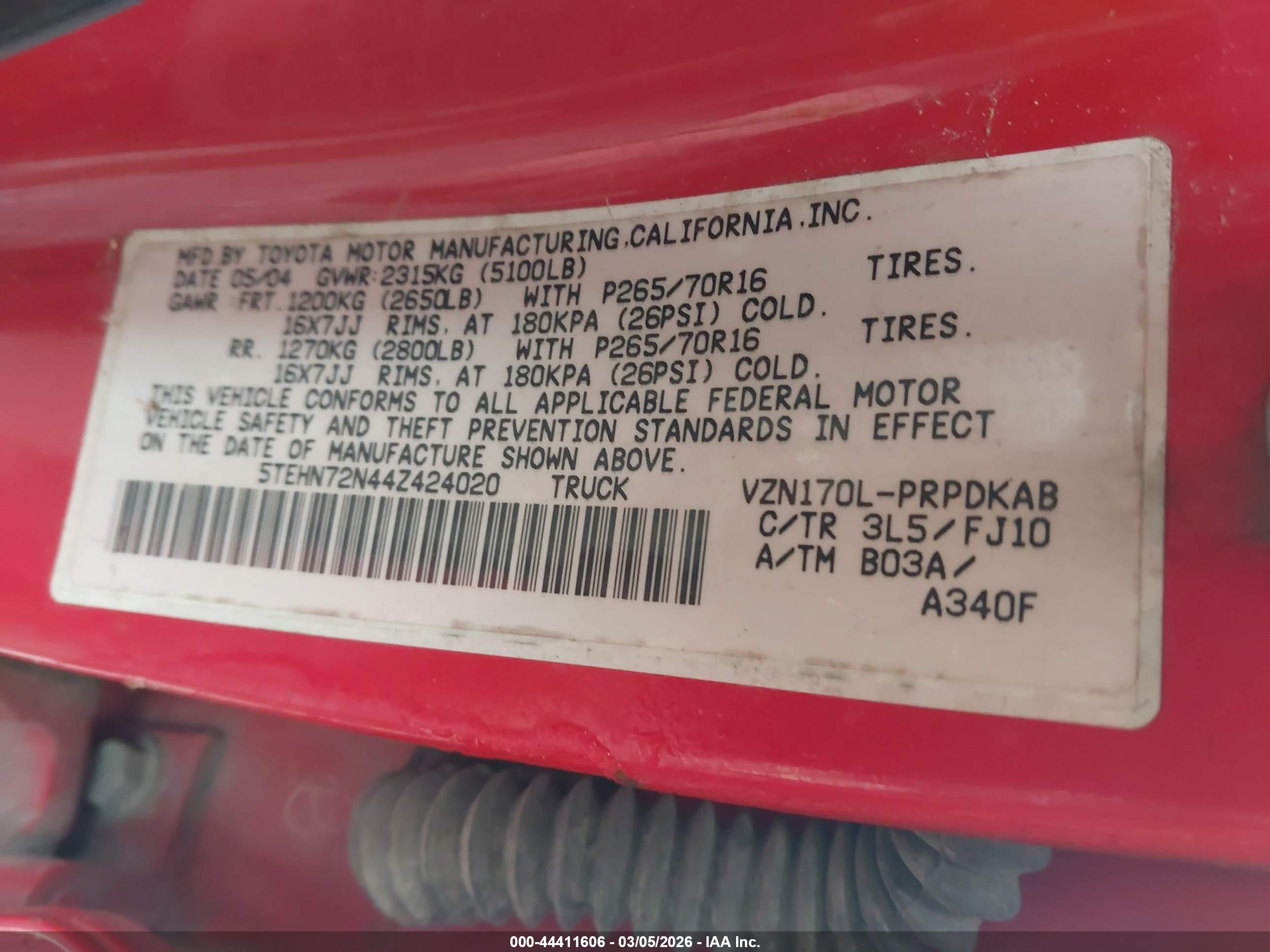 TOYOTA TACOMA image 9