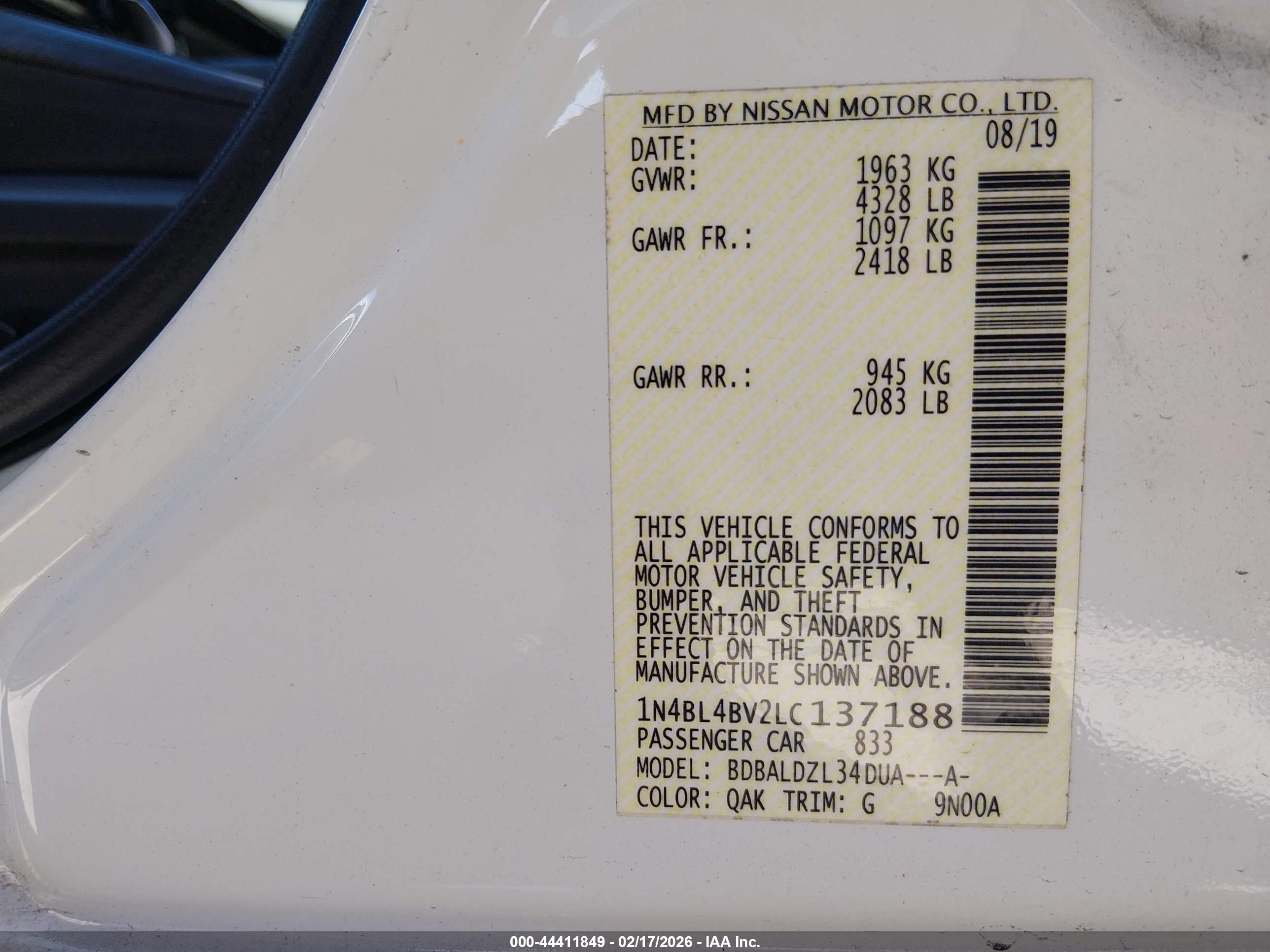NISSAN ALTIMA image 9