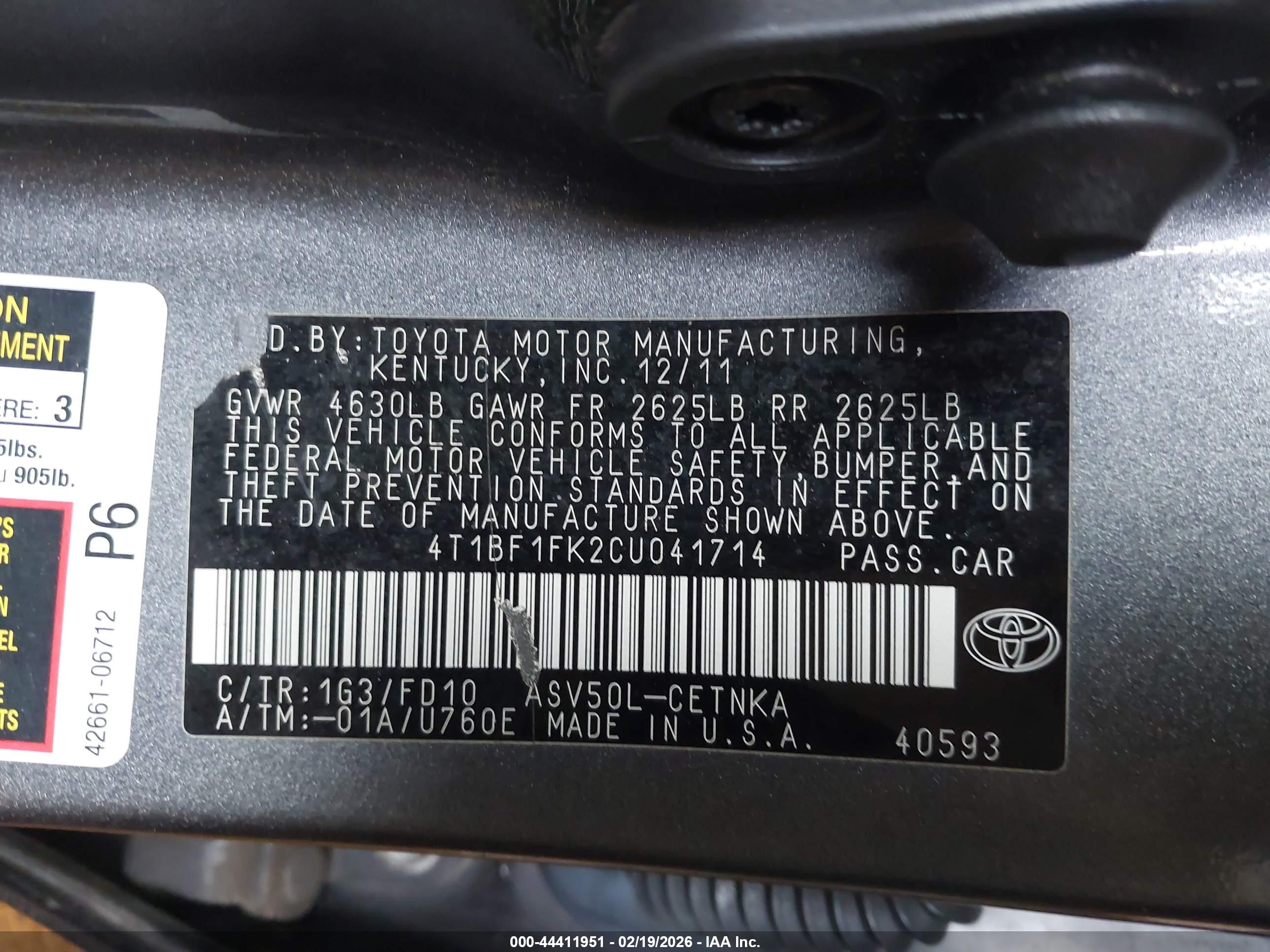 TOYOTA CAMRY image 9