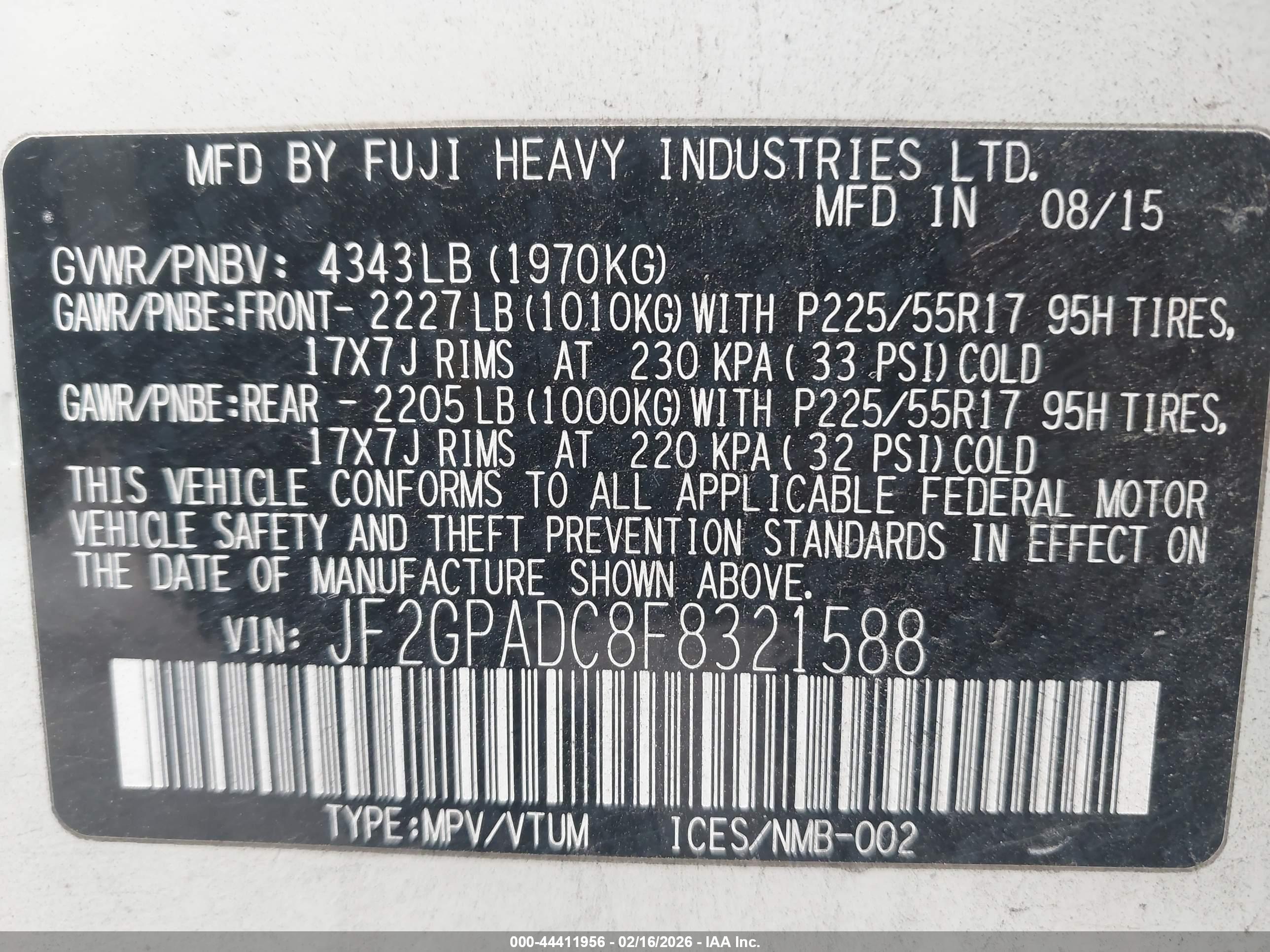 SUBARU XV image 9