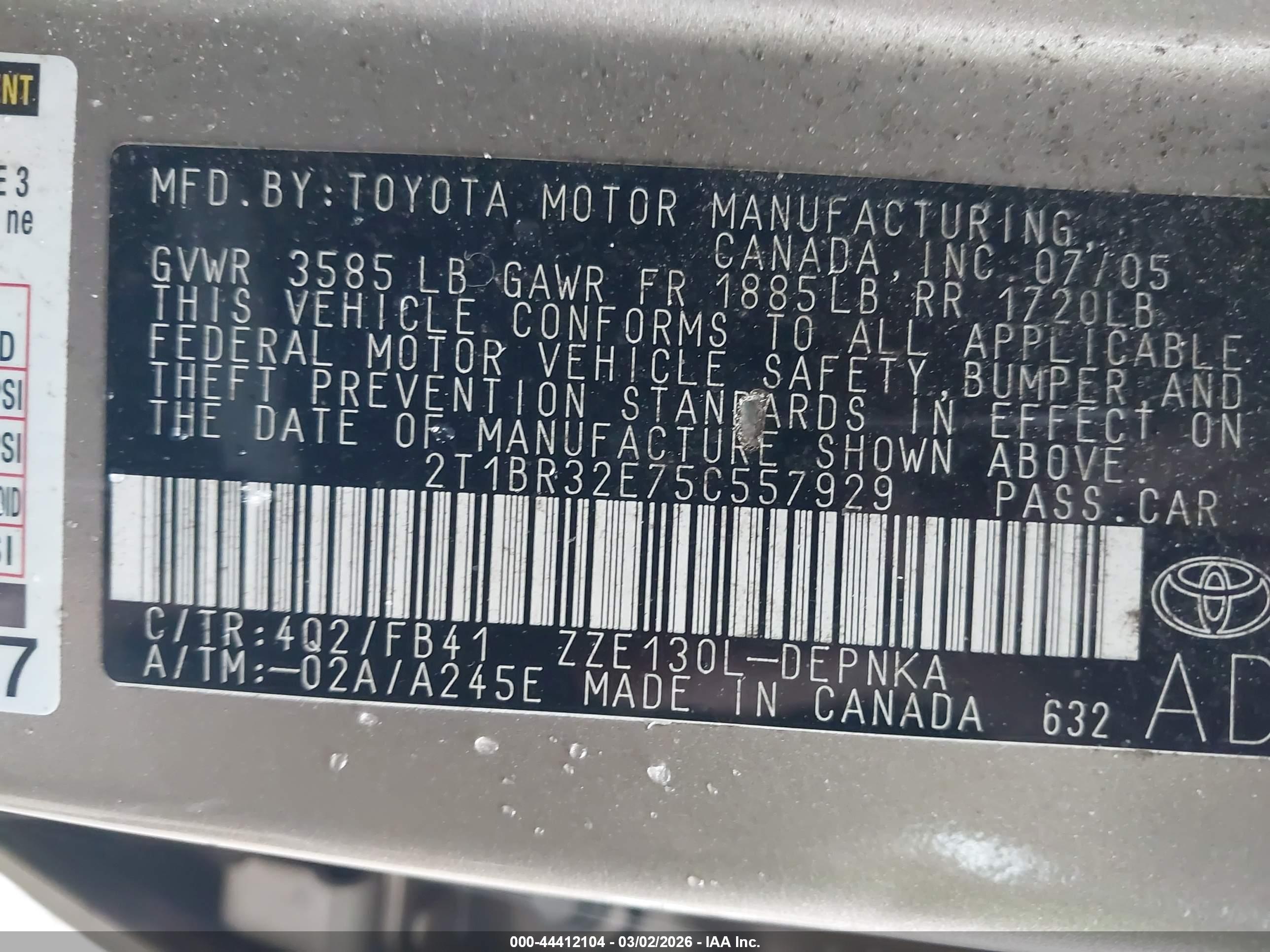 TOYOTA COROLLA image 9