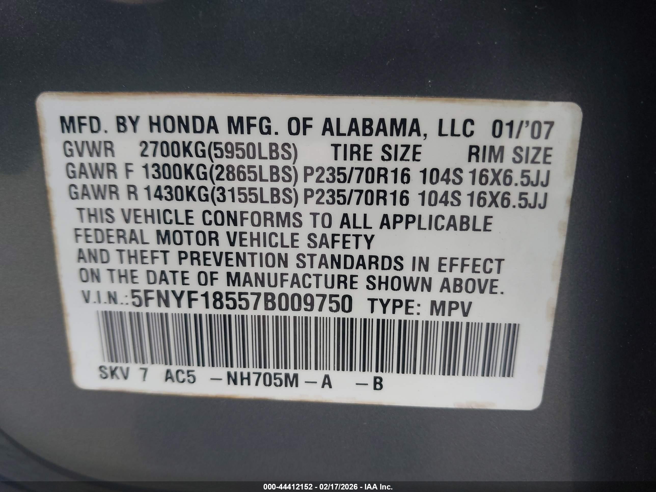 HONDA PILOT image 9