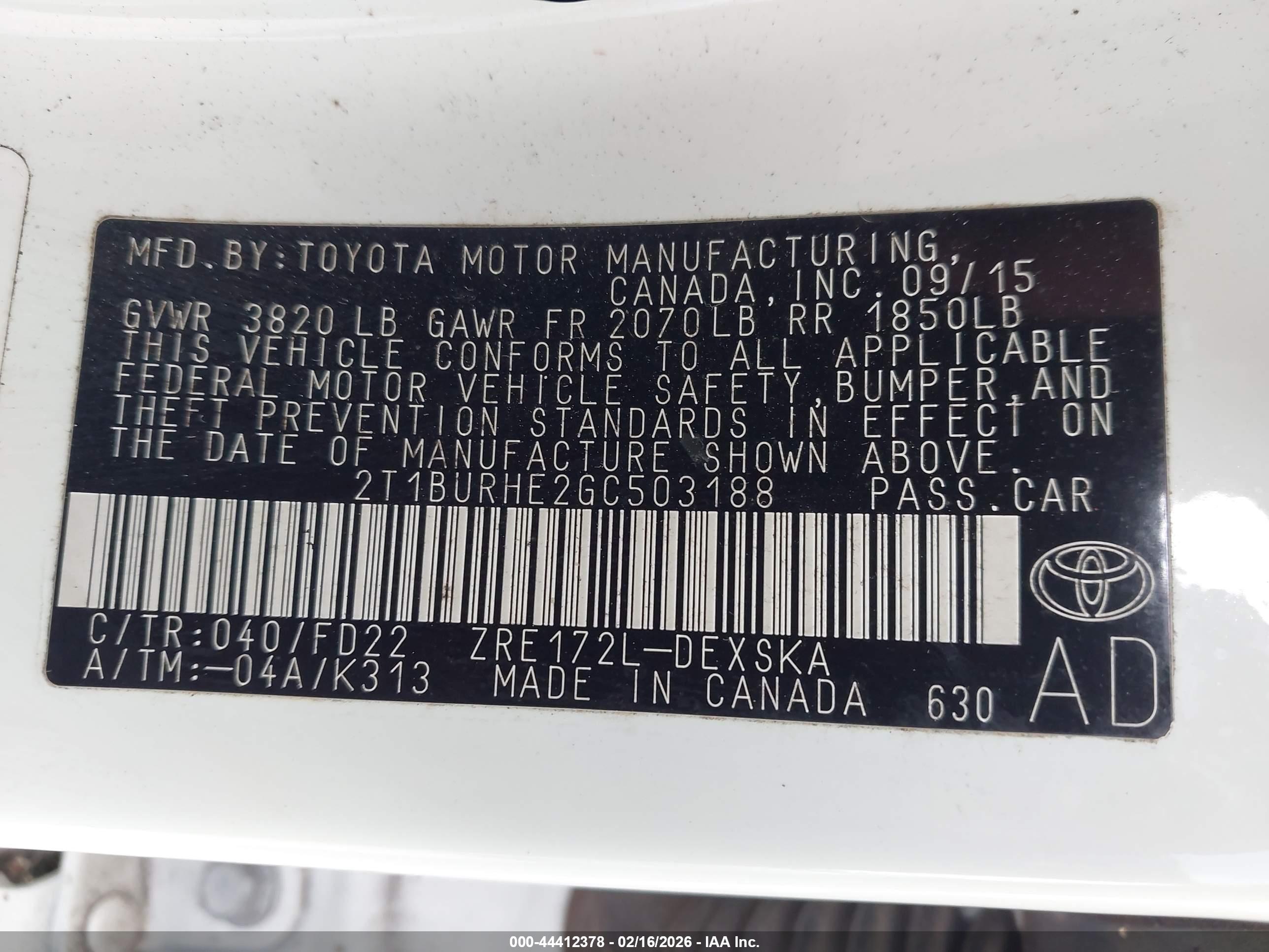 TOYOTA COROLLA image 9