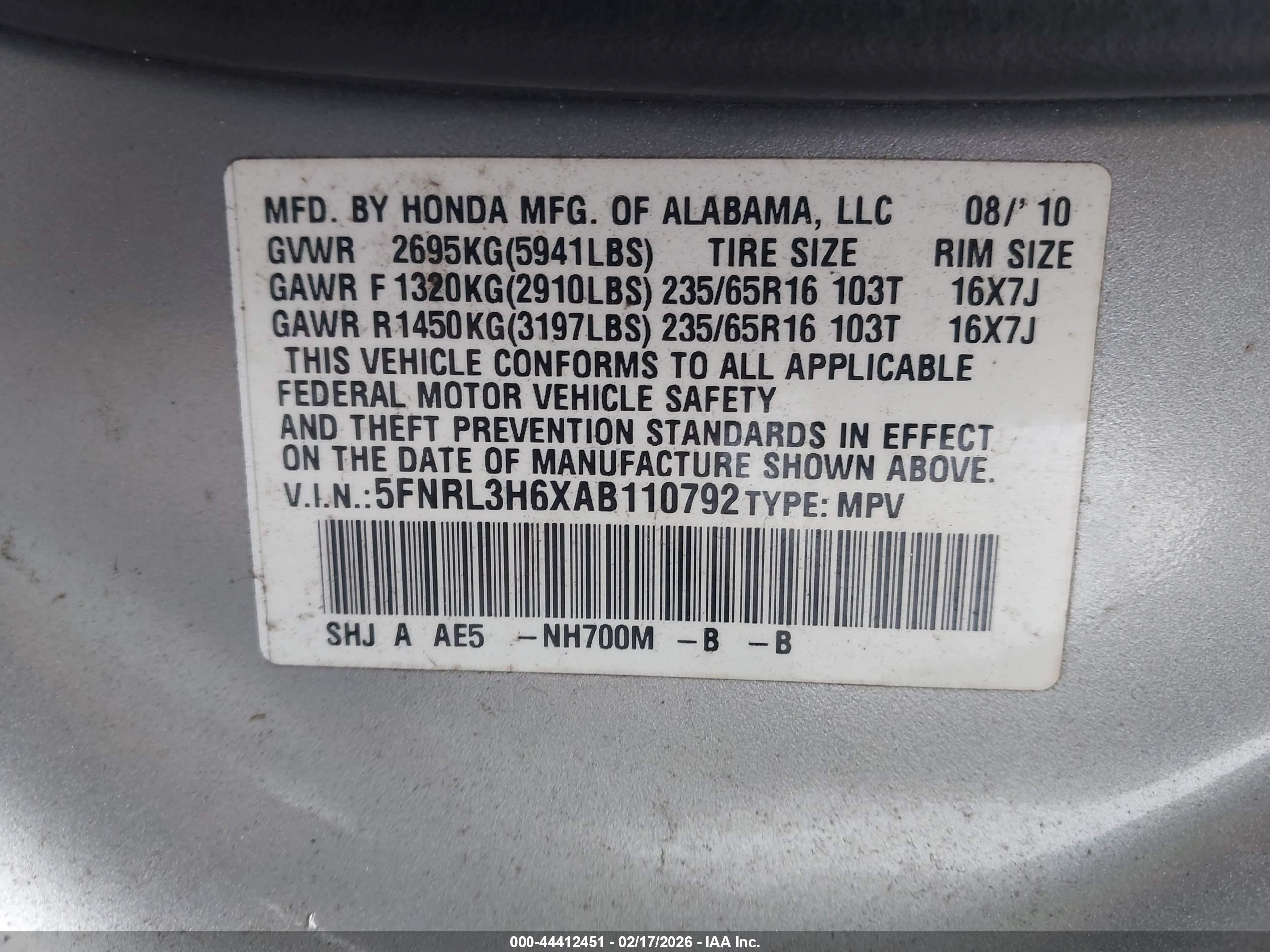 HONDA ODYSSEY image 9