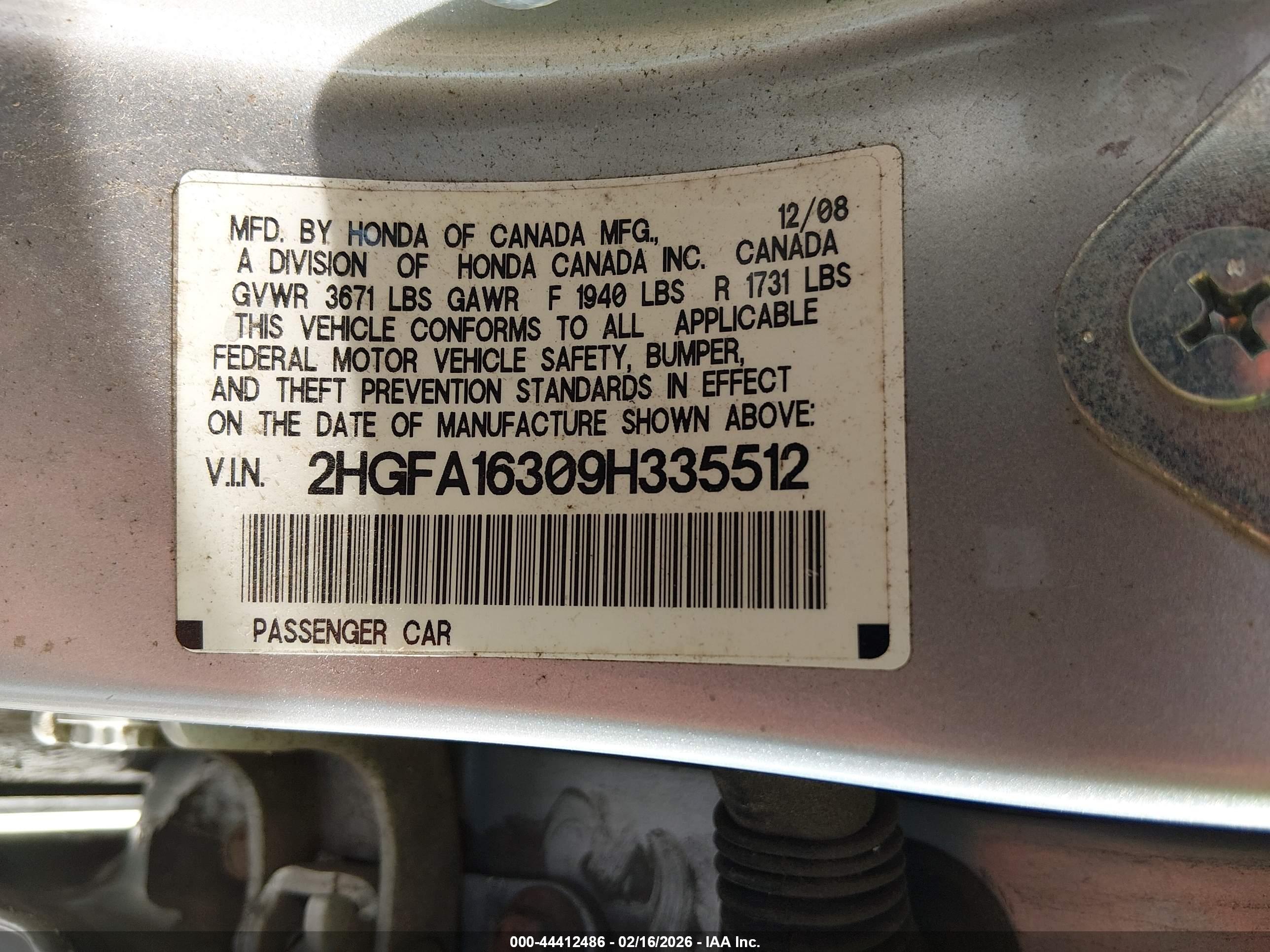 HONDA CIVIC image 9