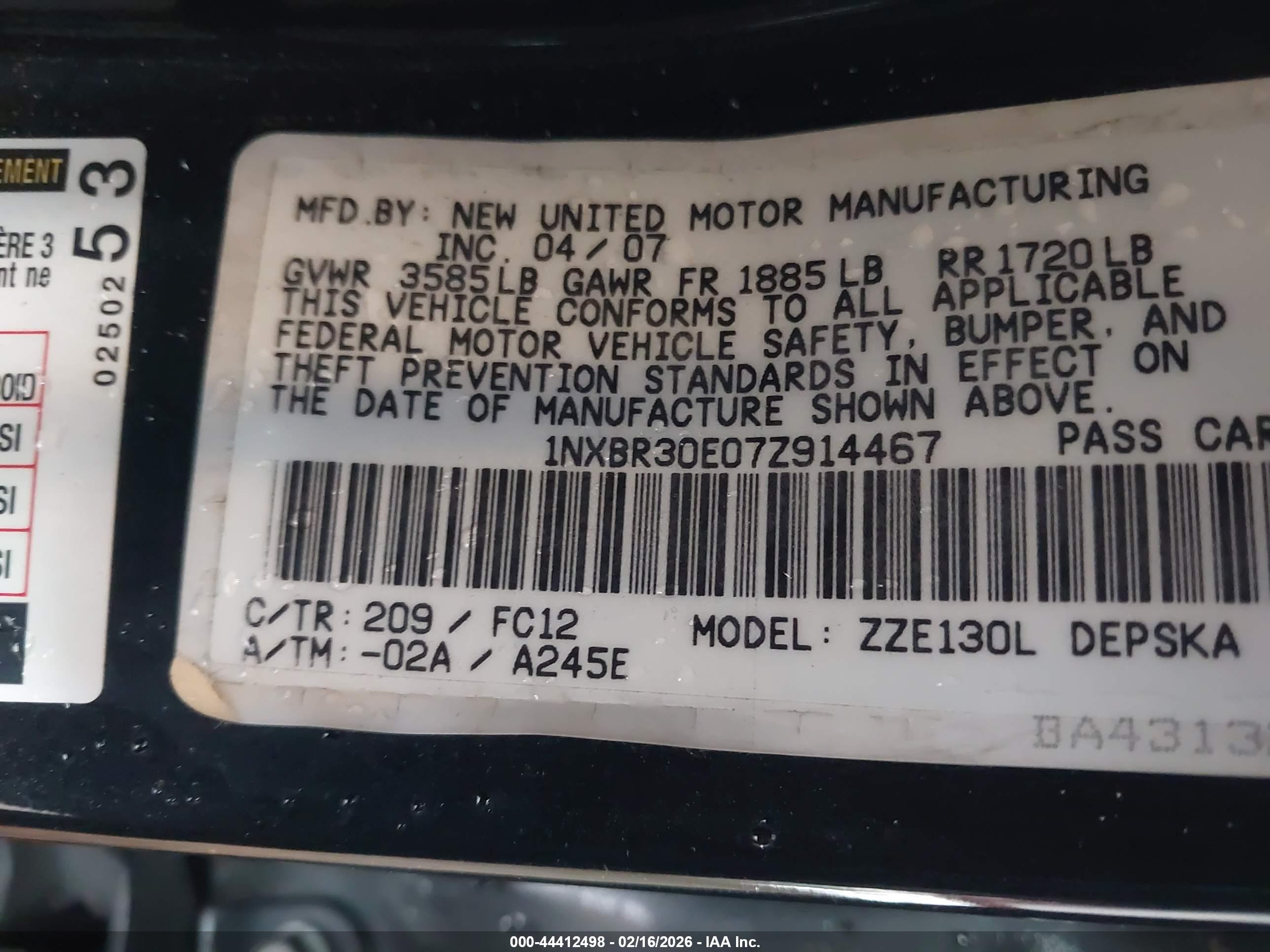 TOYOTA COROLLA image 9