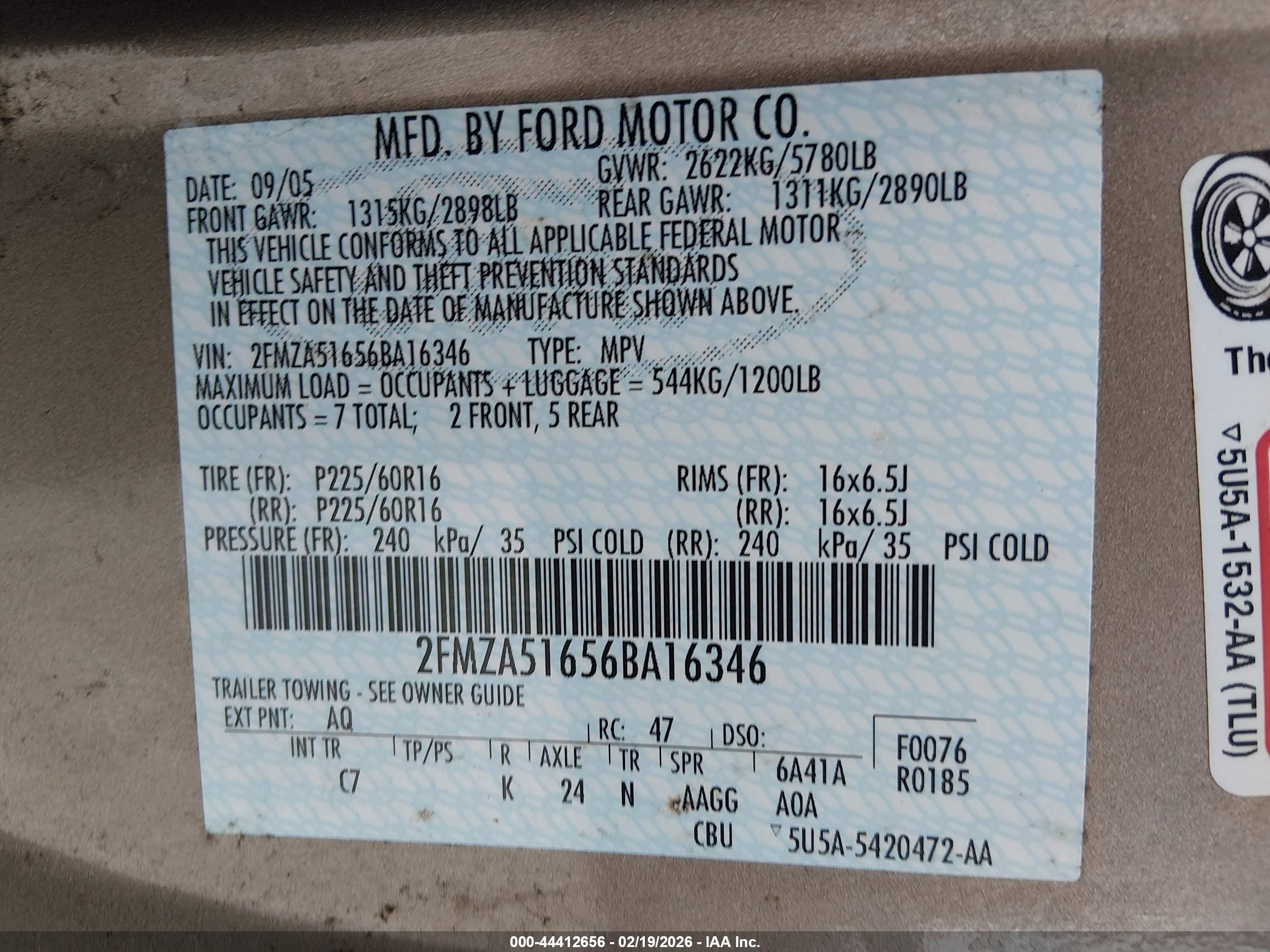 FORD FREESTAR image 9
