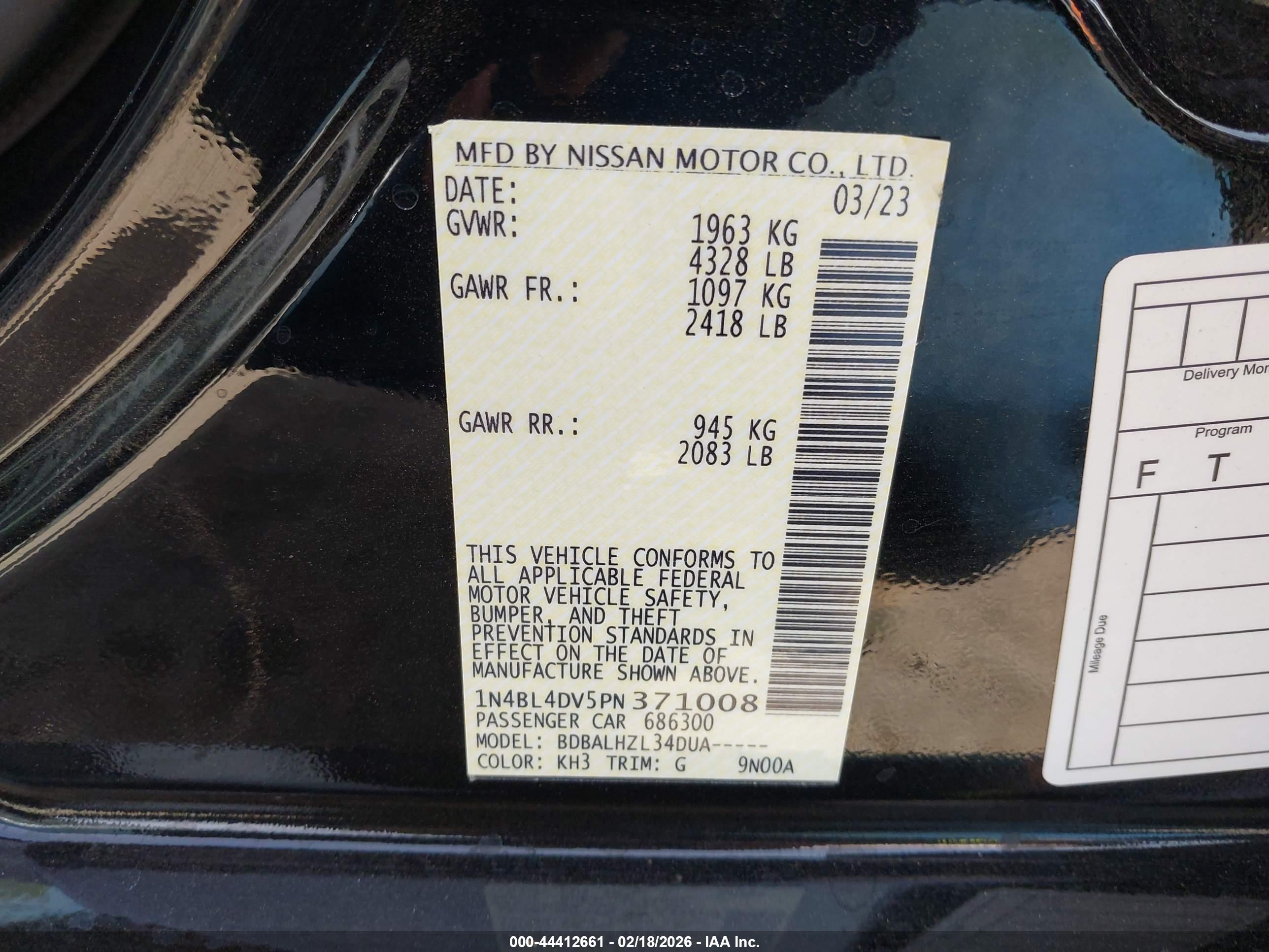 NISSAN ALTIMA image 9