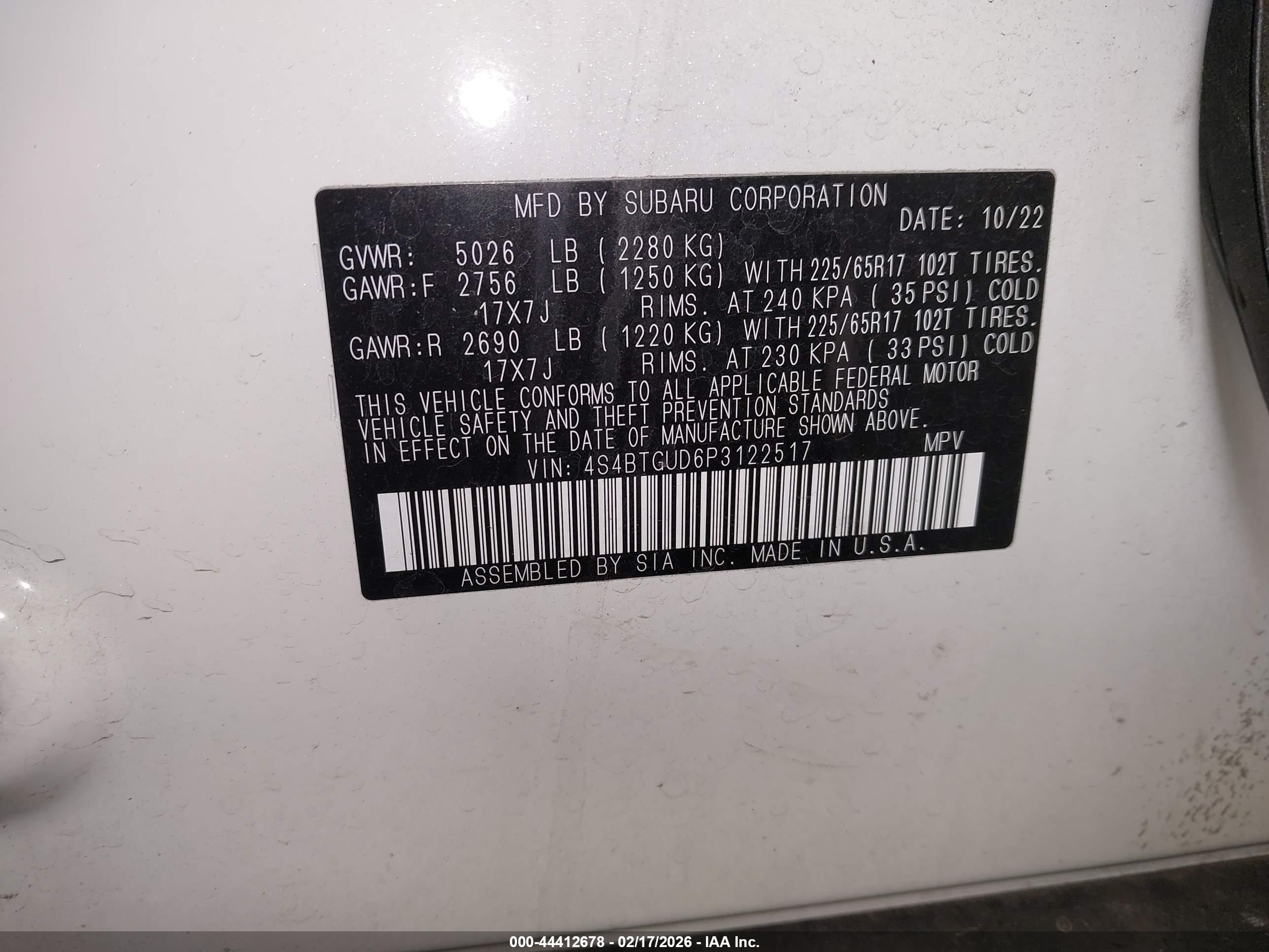 SUBARU OUTBACK image 9