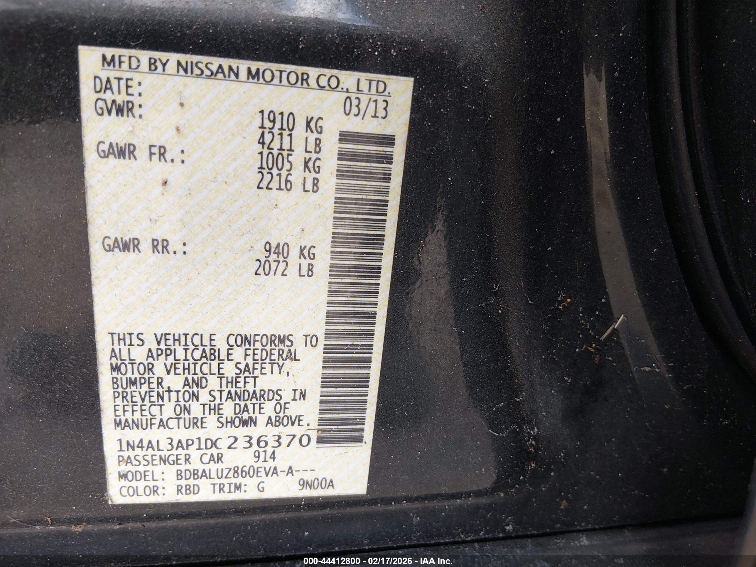 NISSAN ALTIMA image 9