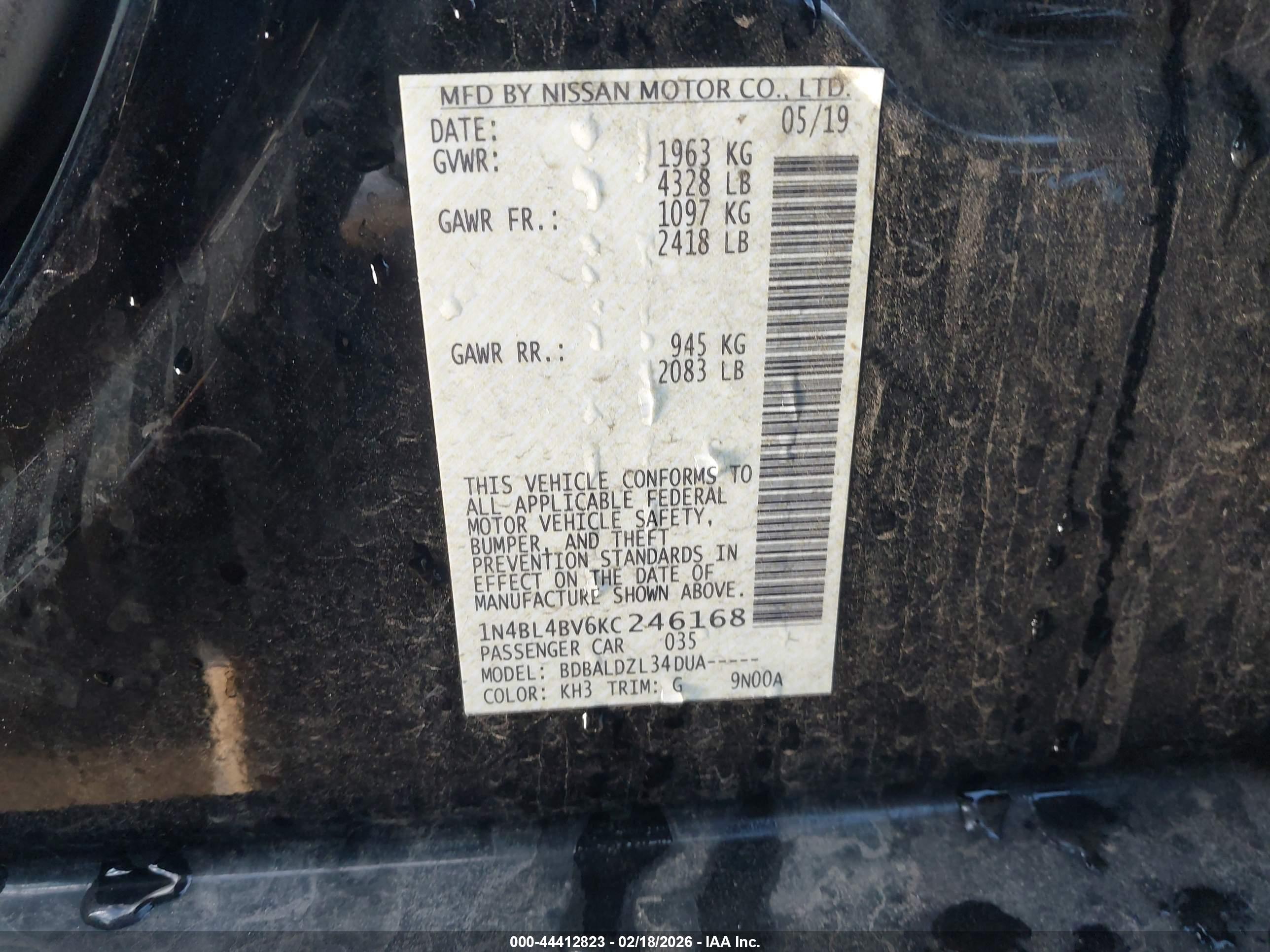 NISSAN ALTIMA image 9