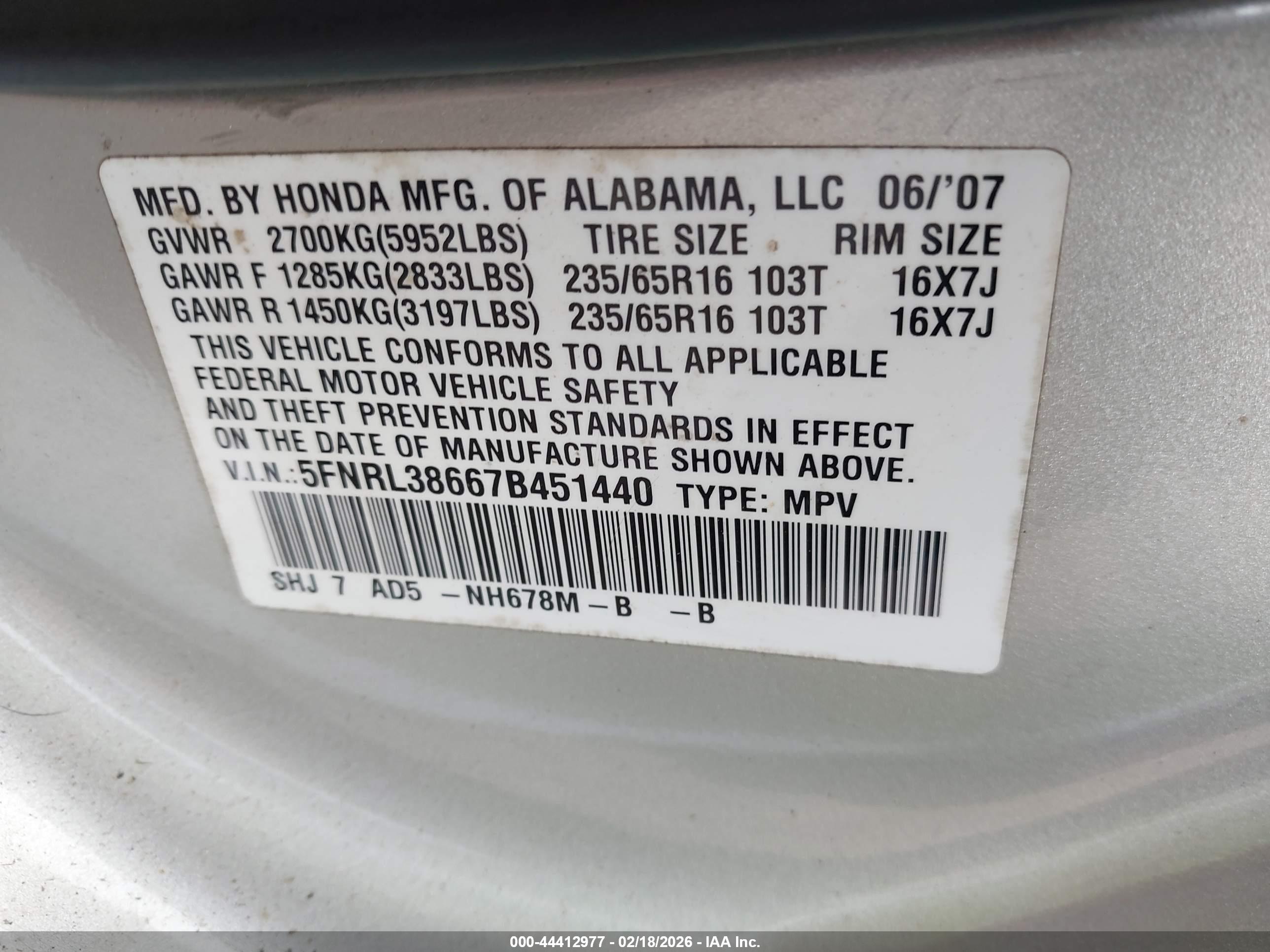 HONDA ODYSSEY image 9