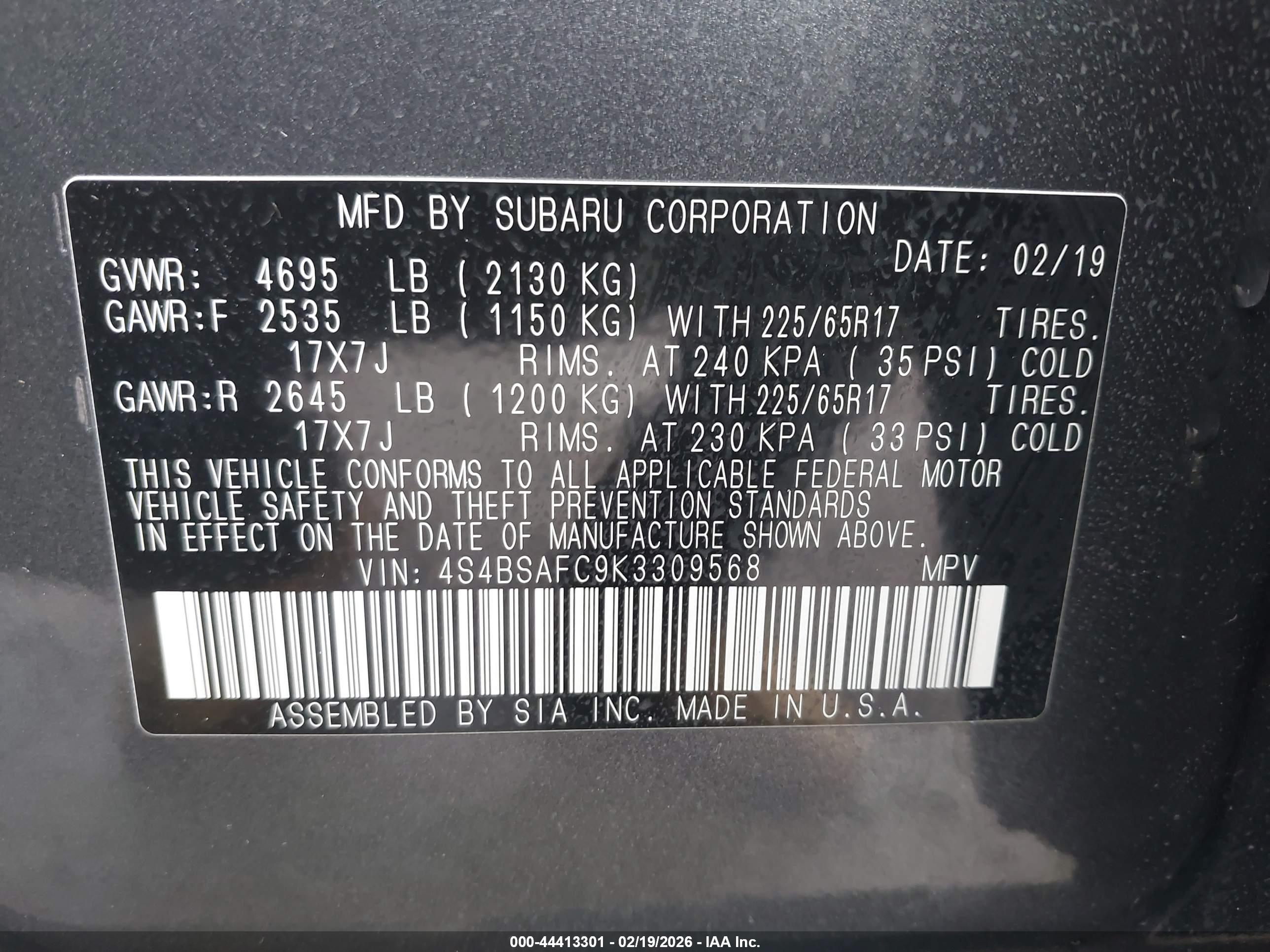 SUBARU OUTBACK image 9