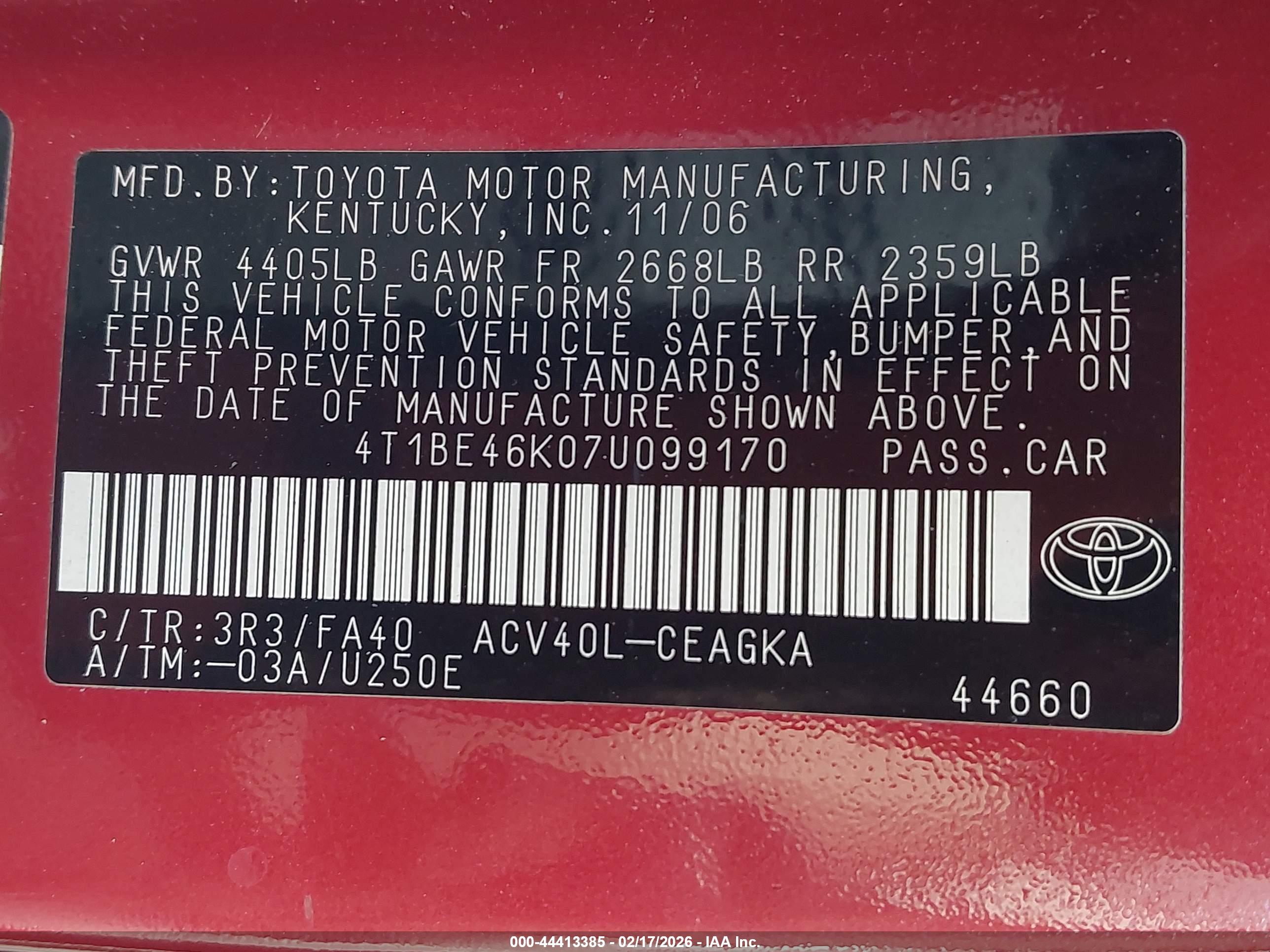 TOYOTA CAMRY image 9