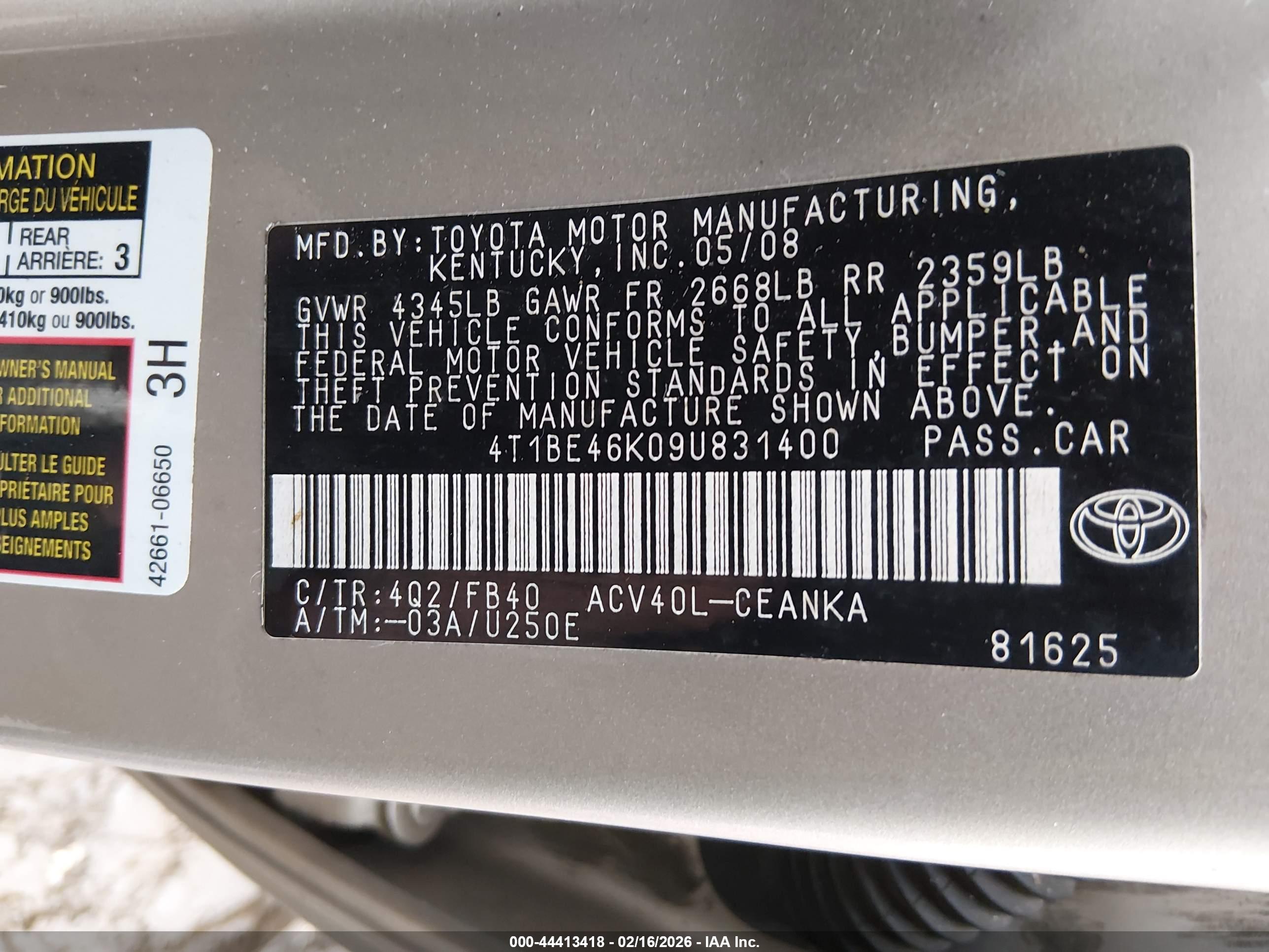 TOYOTA CAMRY image 9