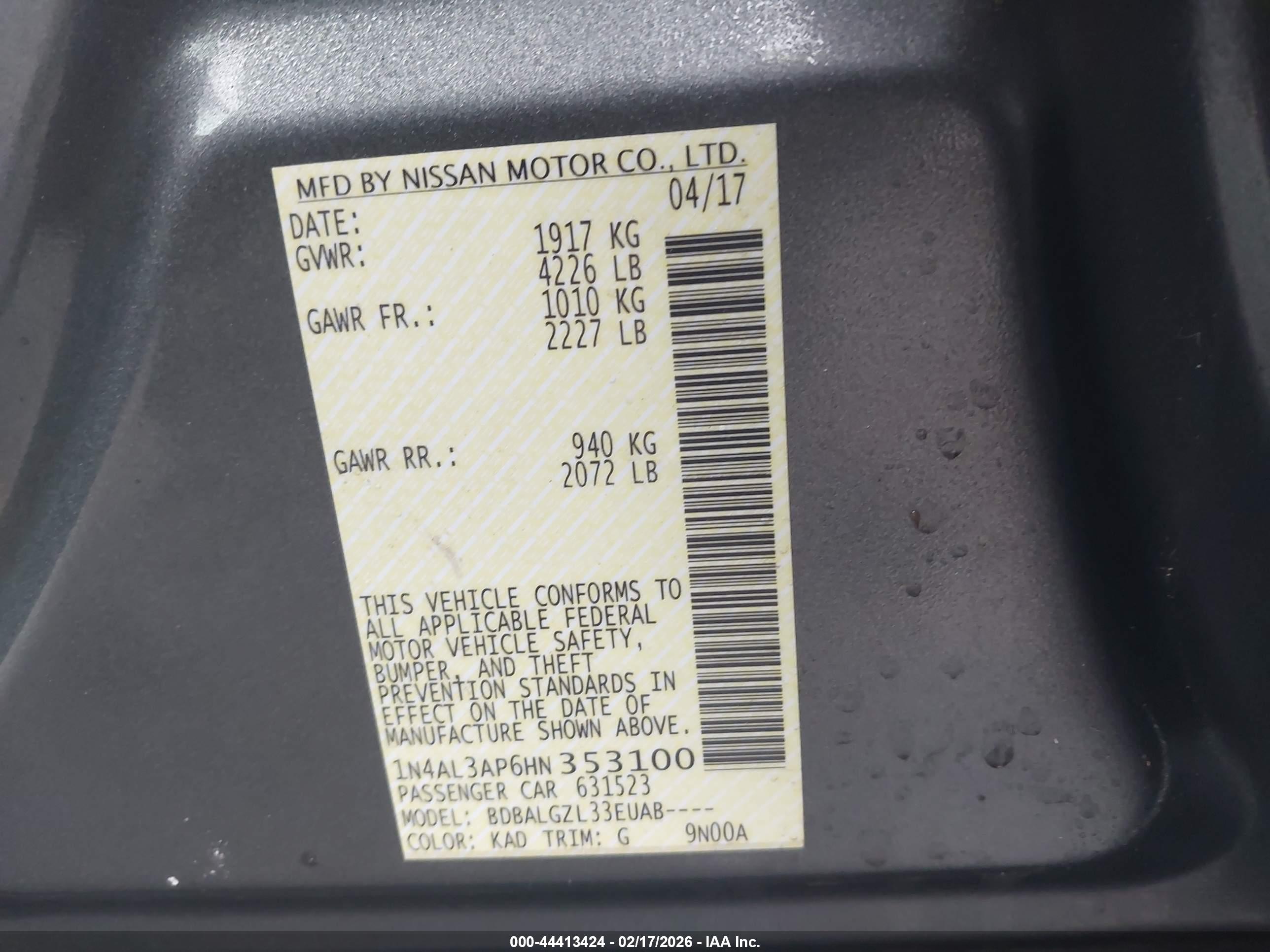 NISSAN ALTIMA image 9