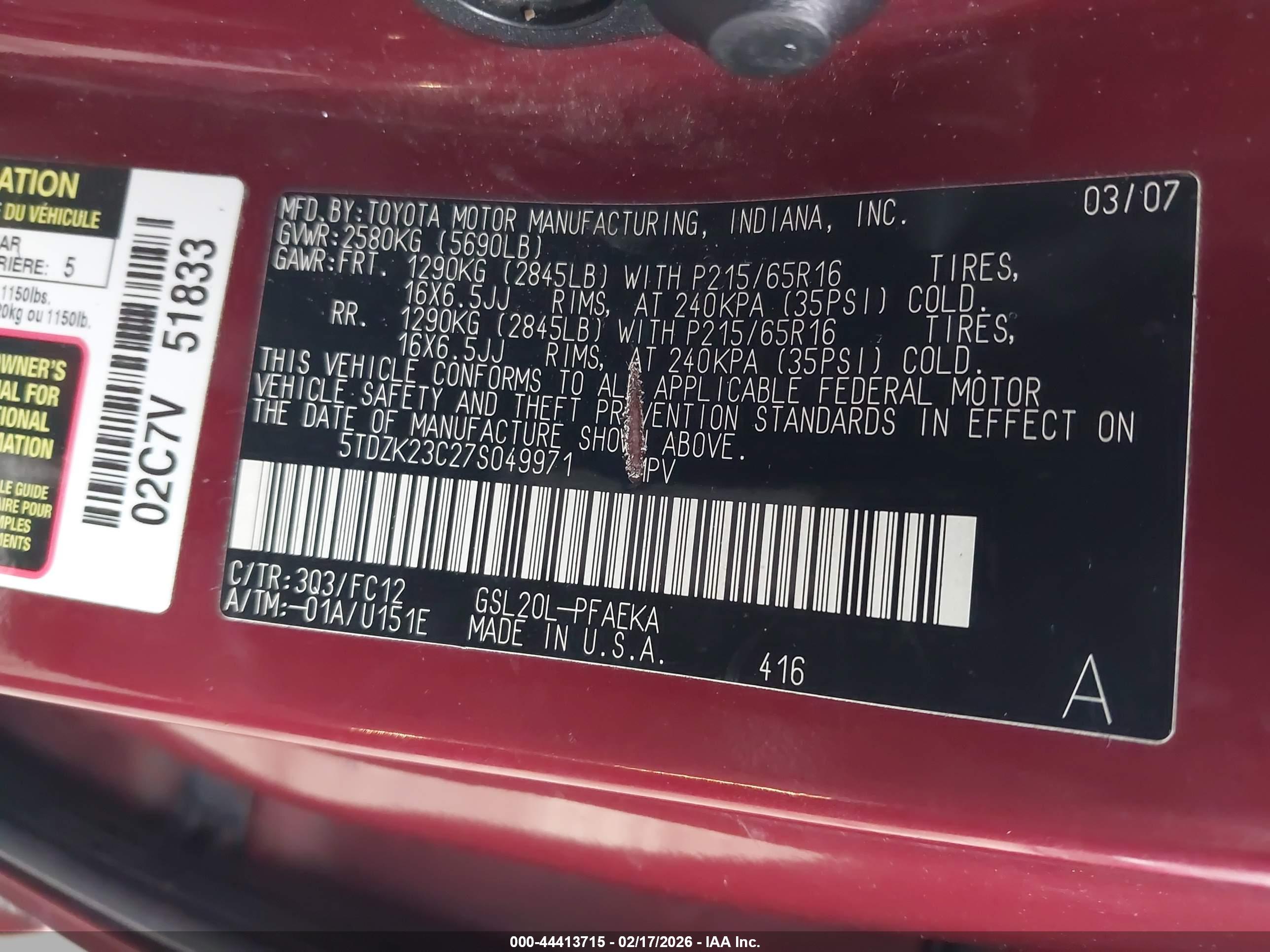 TOYOTA SIENNA image 9