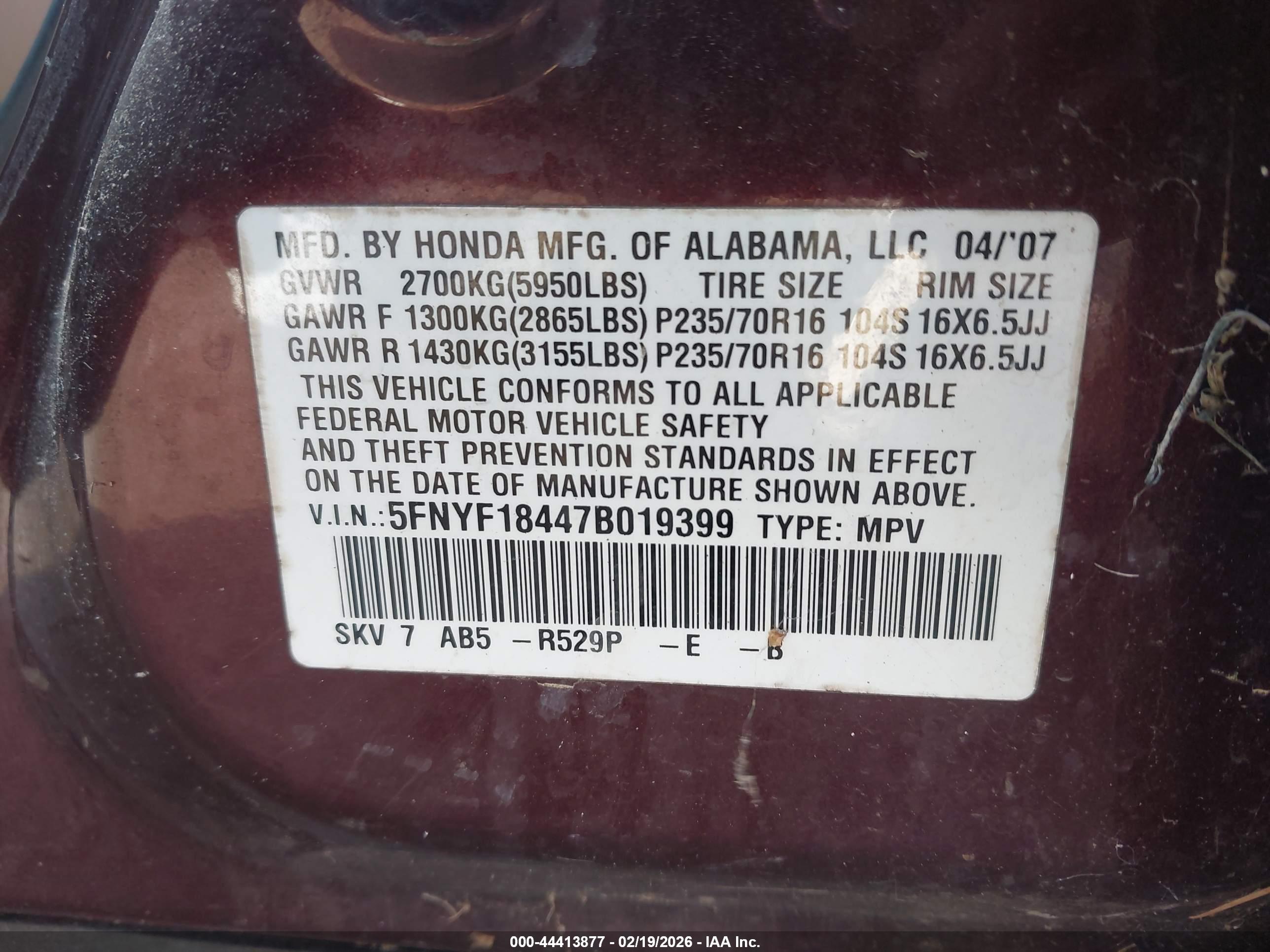 HONDA PILOT image 9