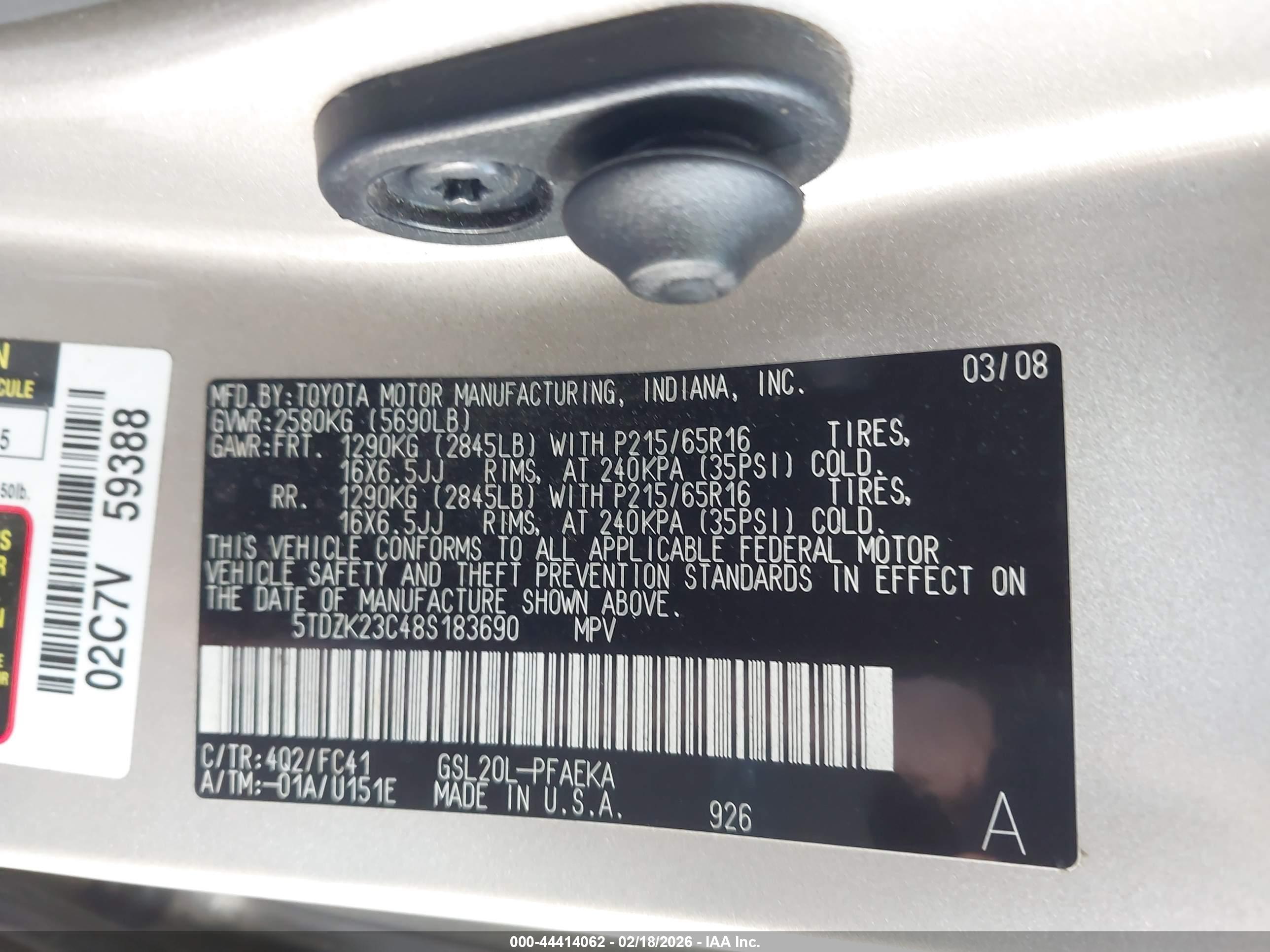 TOYOTA SIENNA image 9