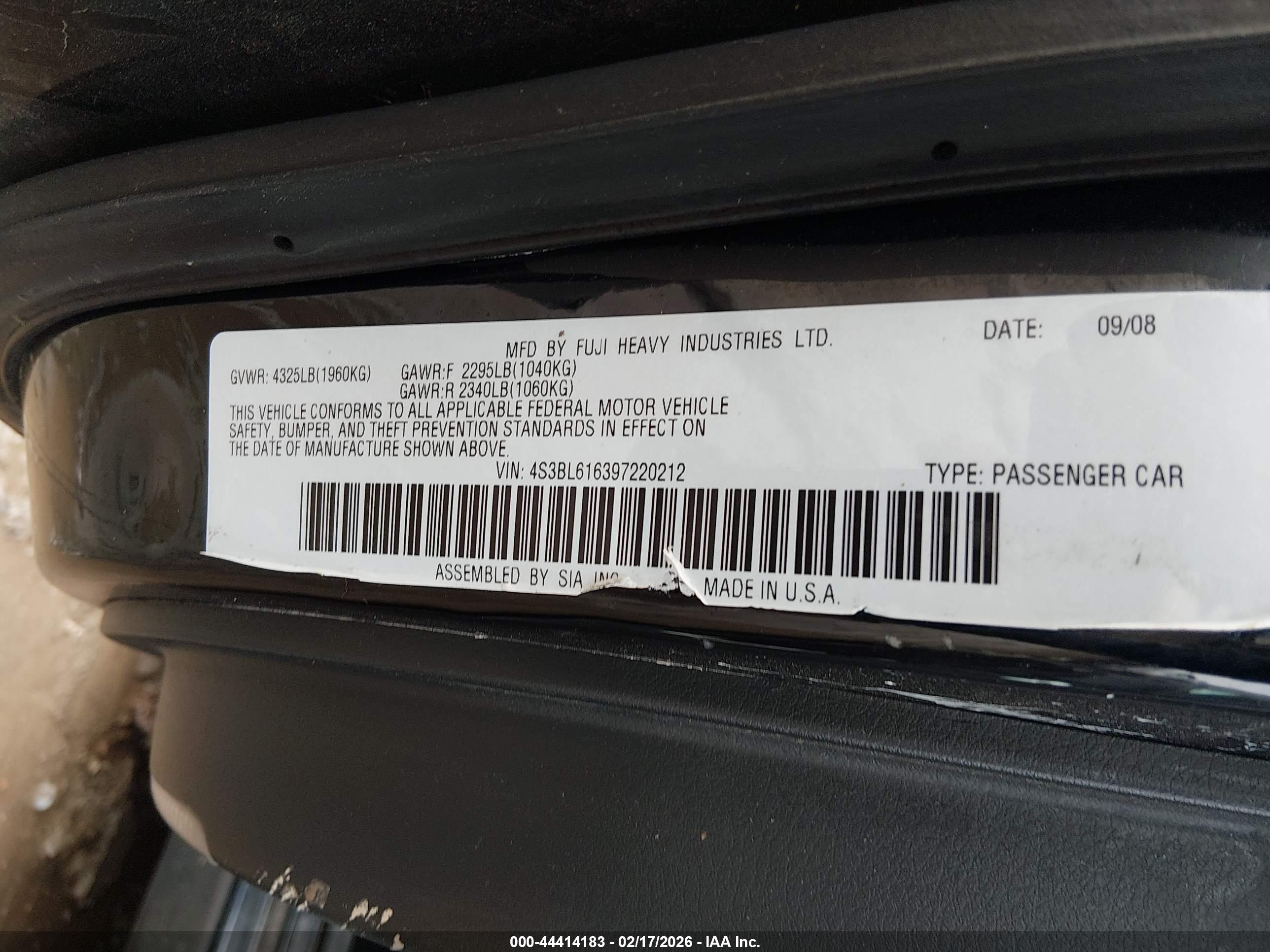 SUBARU LEGACY image 9