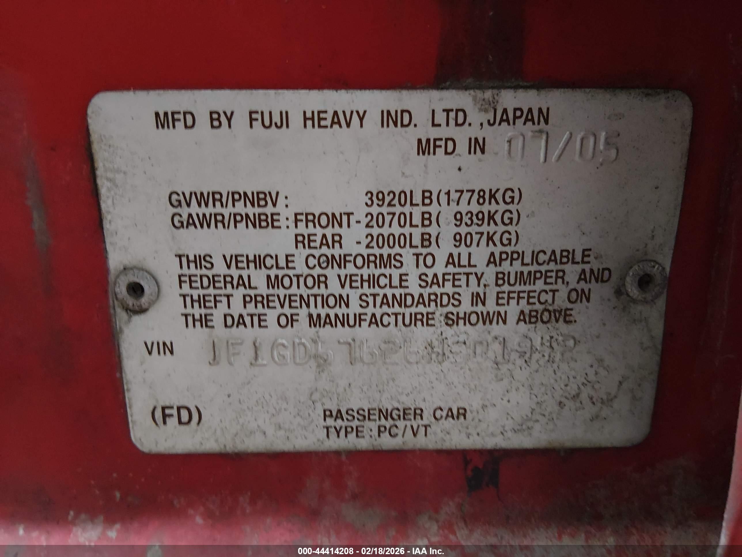 SUBARU IMPREZA image 9