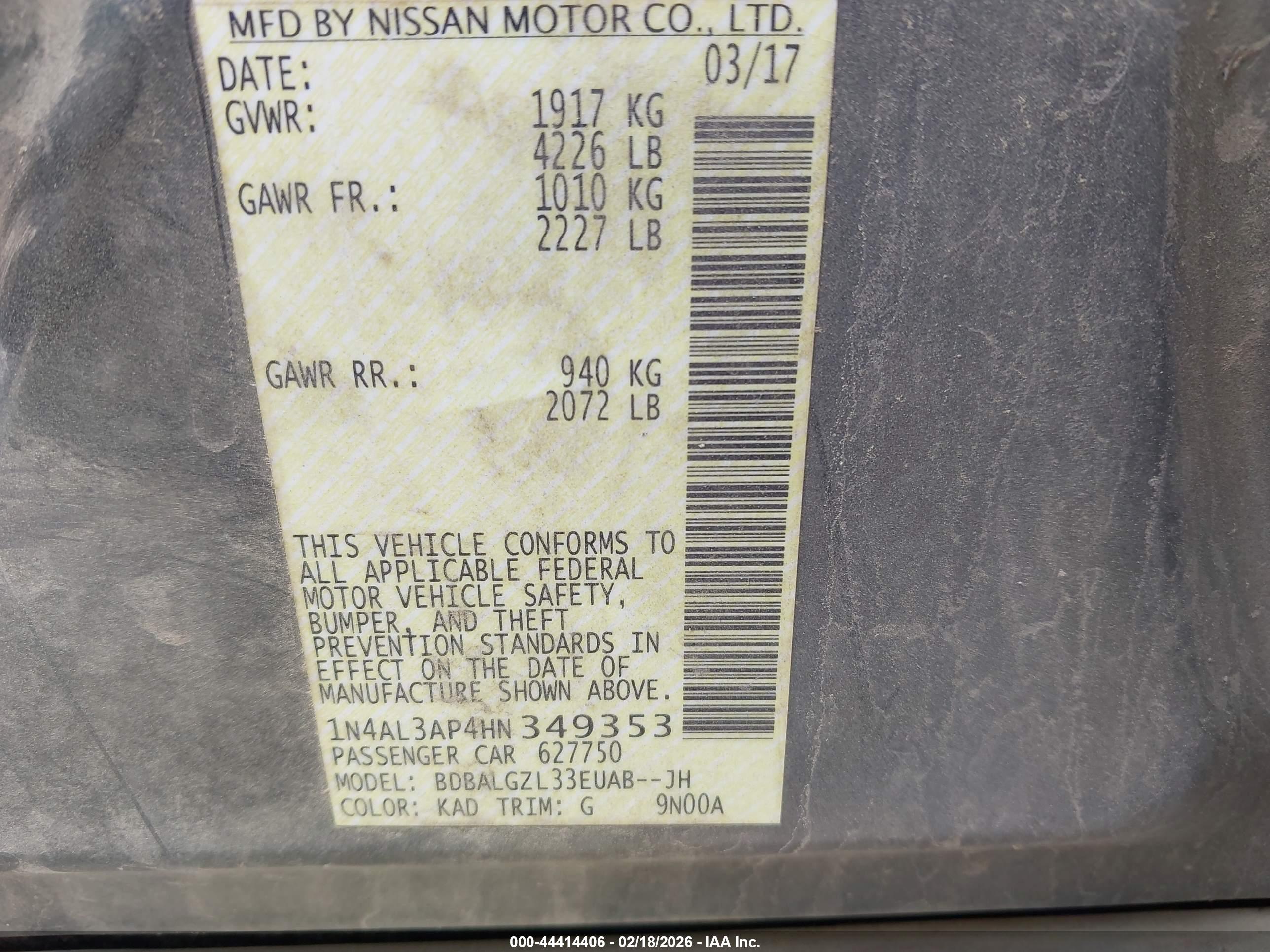 NISSAN ALTIMA image 9
