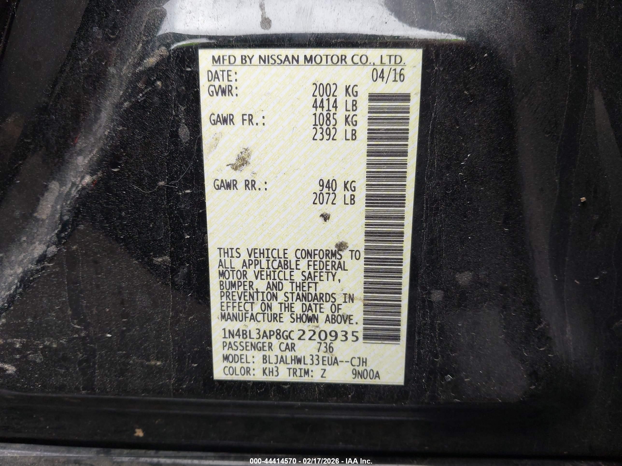 NISSAN ALTIMA image 9