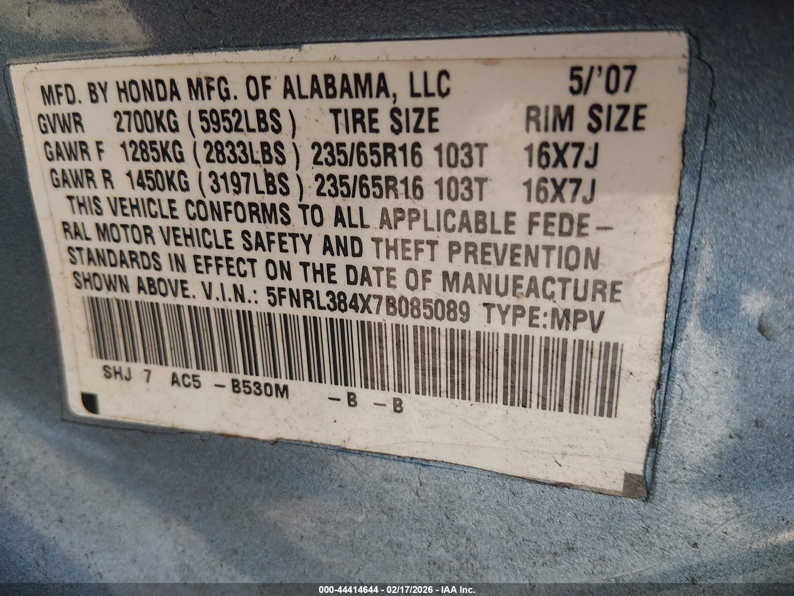 HONDA ODYSSEY image 9