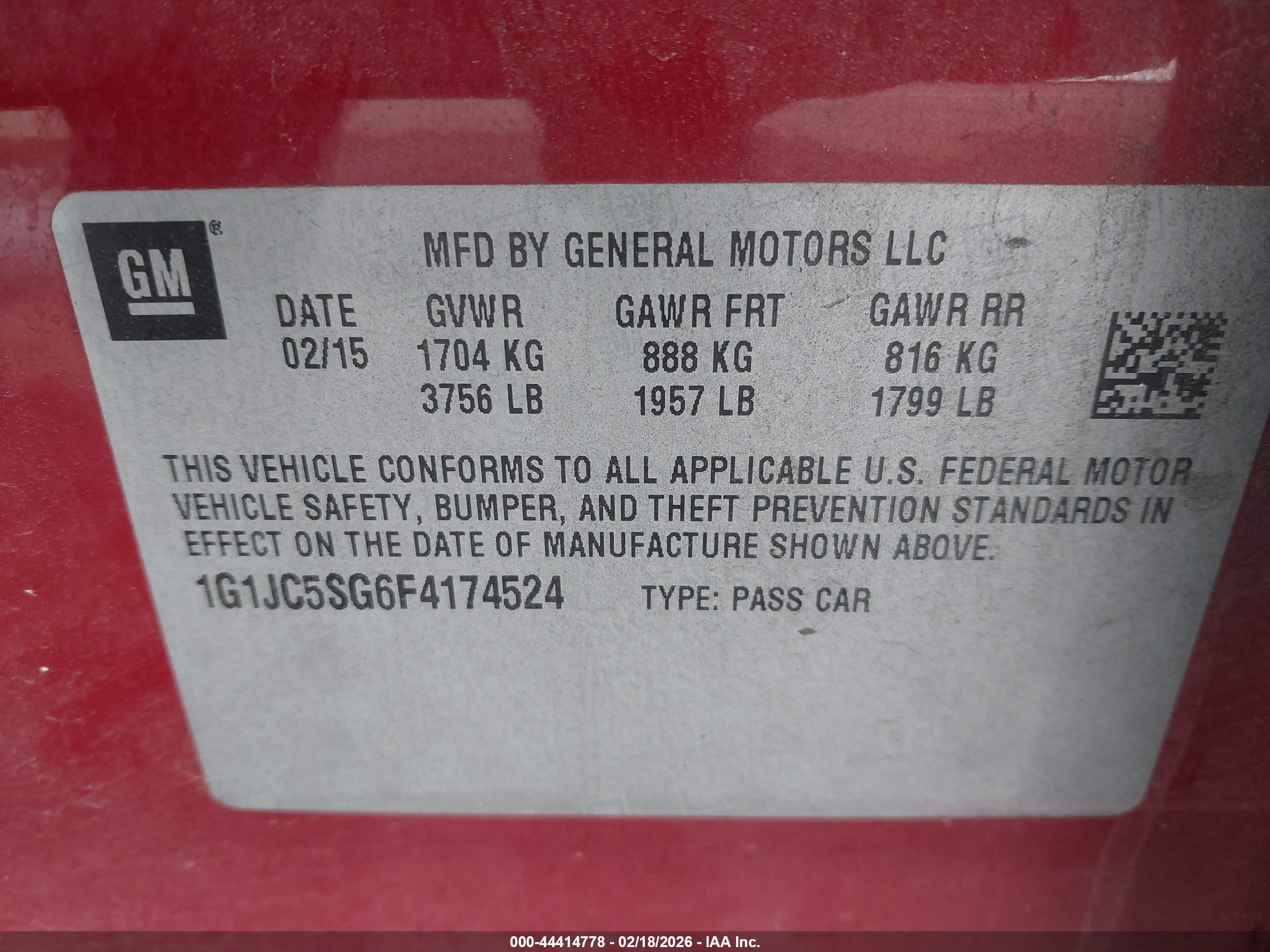CHEVROLET SONIC image 9