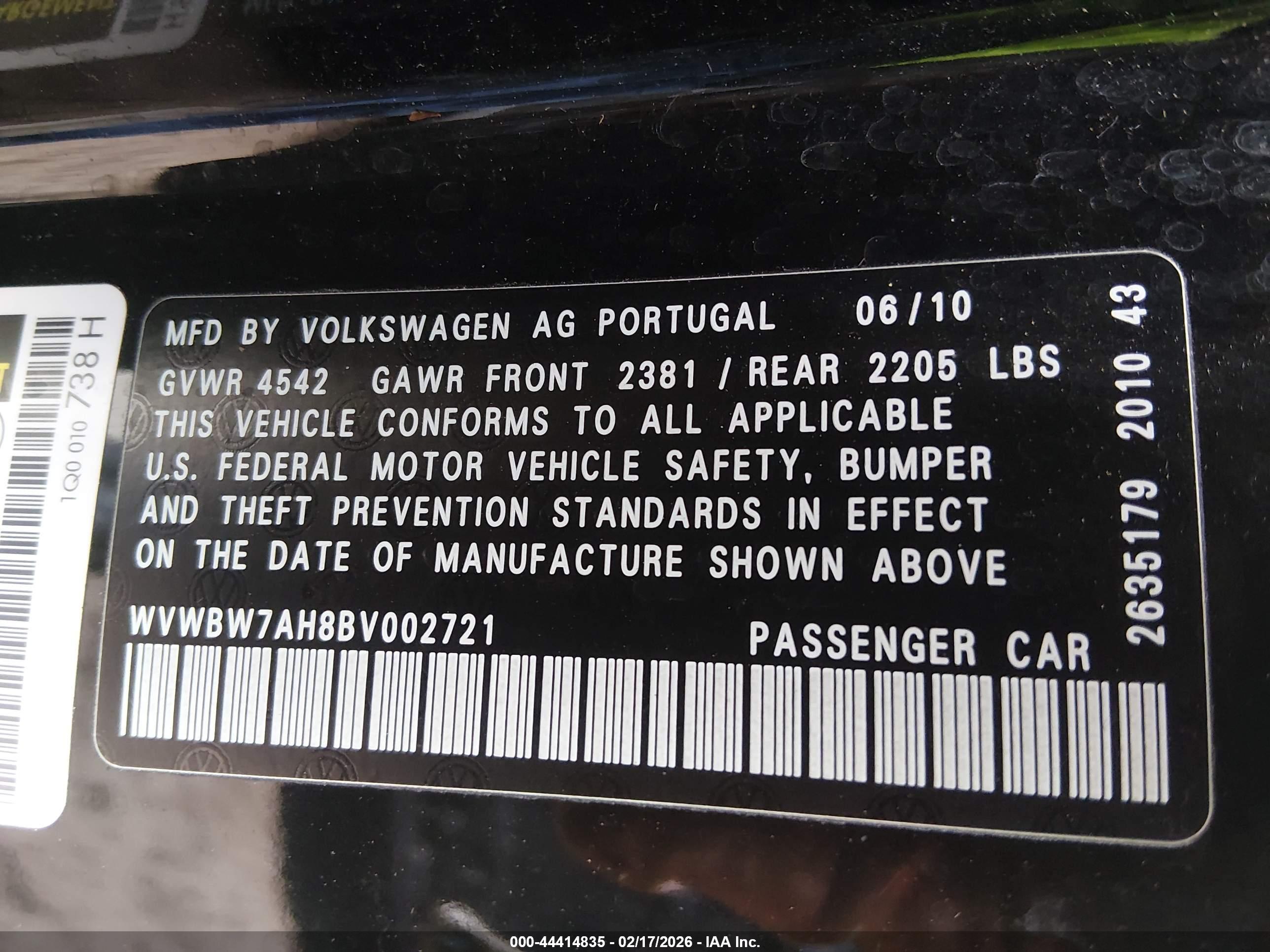 VOLKSWAGEN EOS image 9