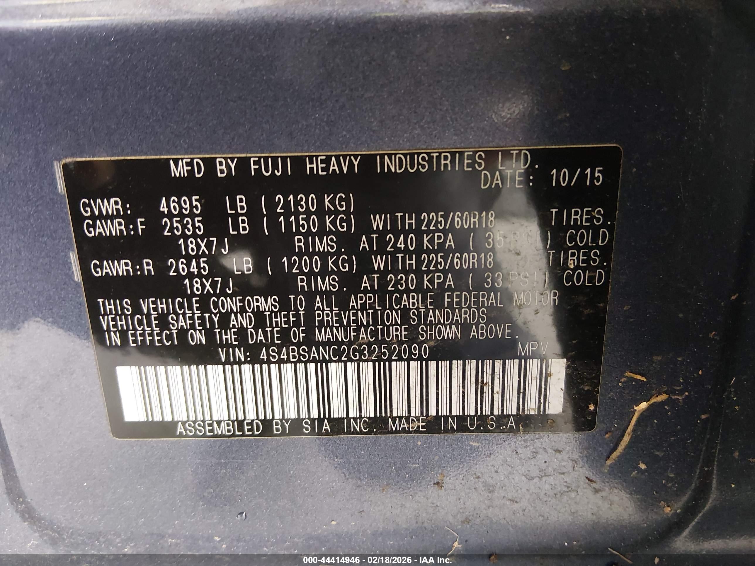 SUBARU OUTBACK image 9