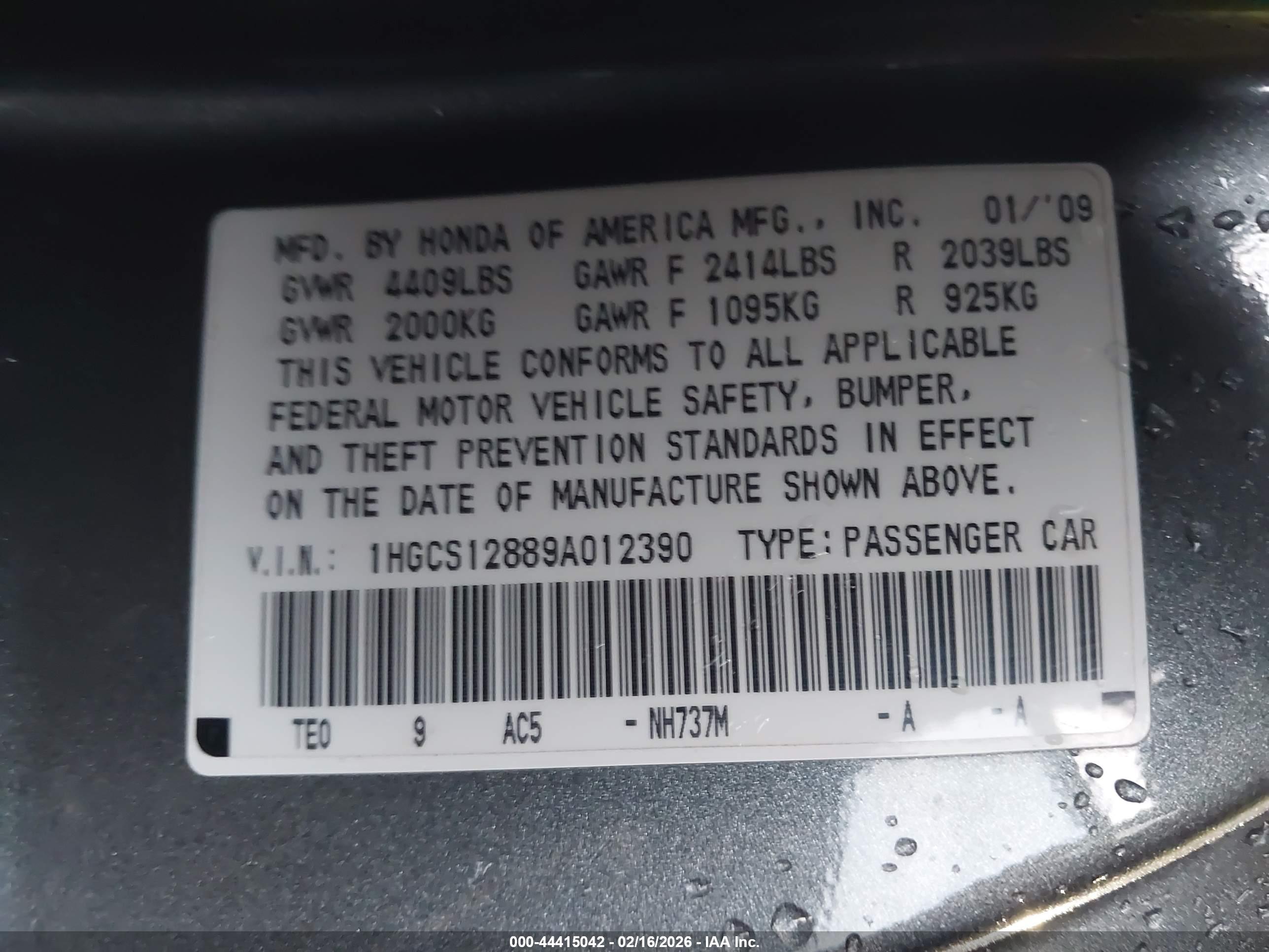 HONDA ACCORD image 9