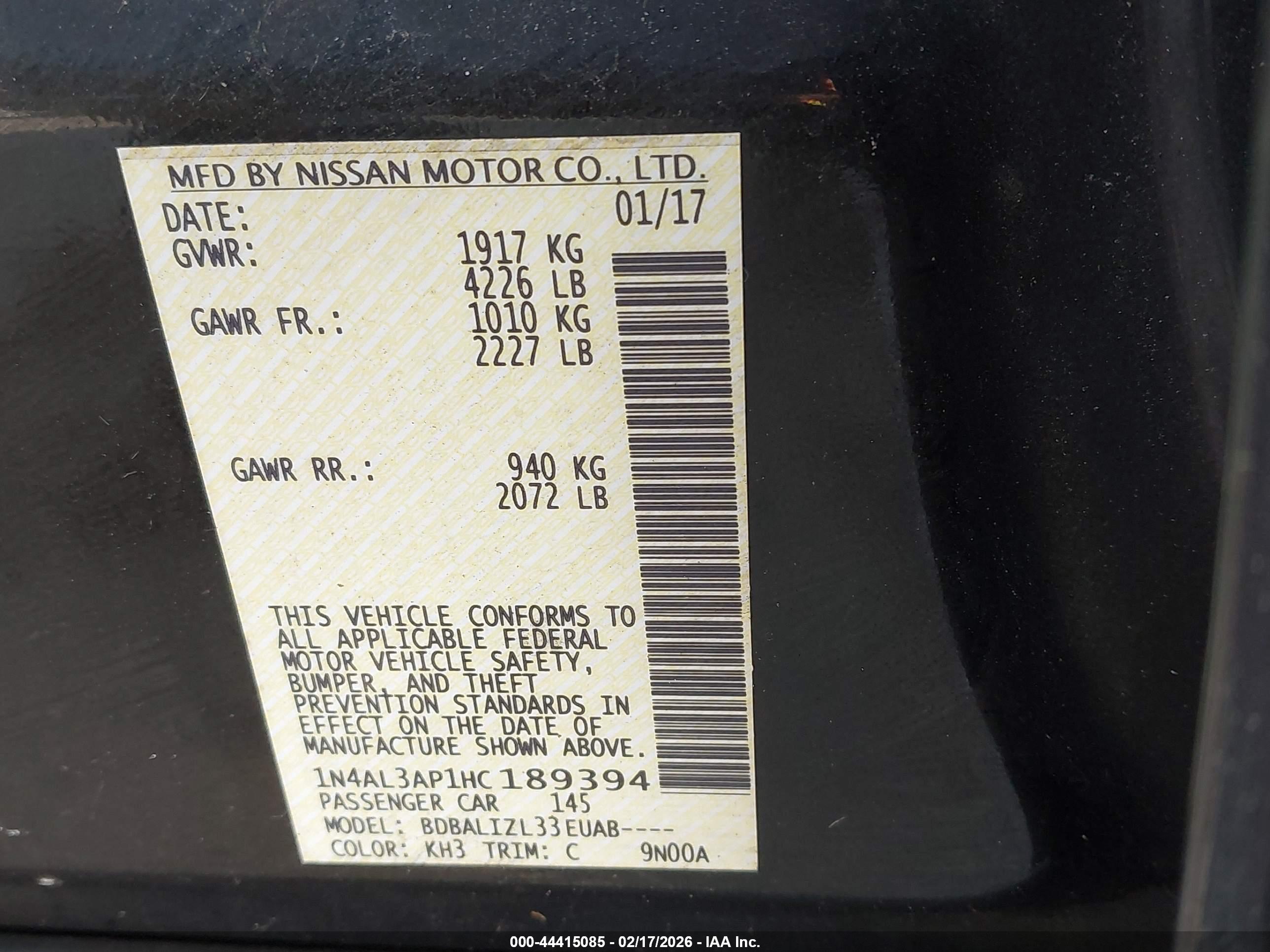NISSAN ALTIMA image 9
