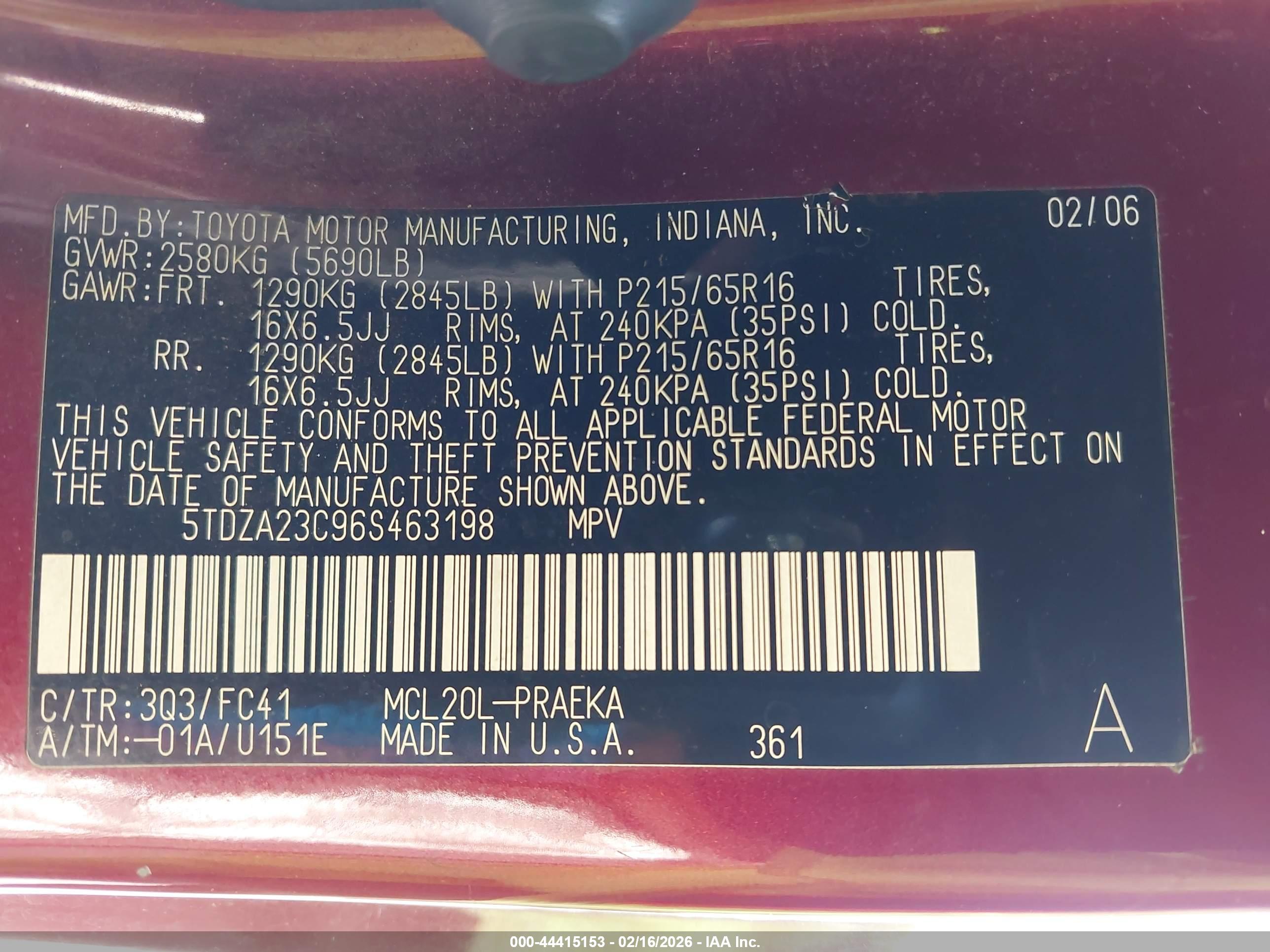 TOYOTA SIENNA image 9