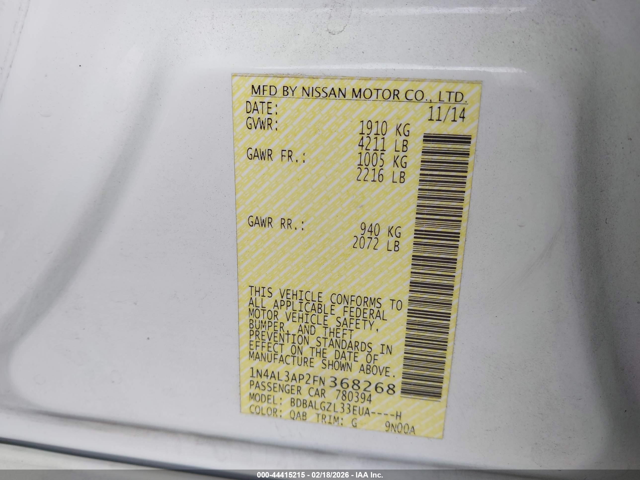 NISSAN ALTIMA image 9