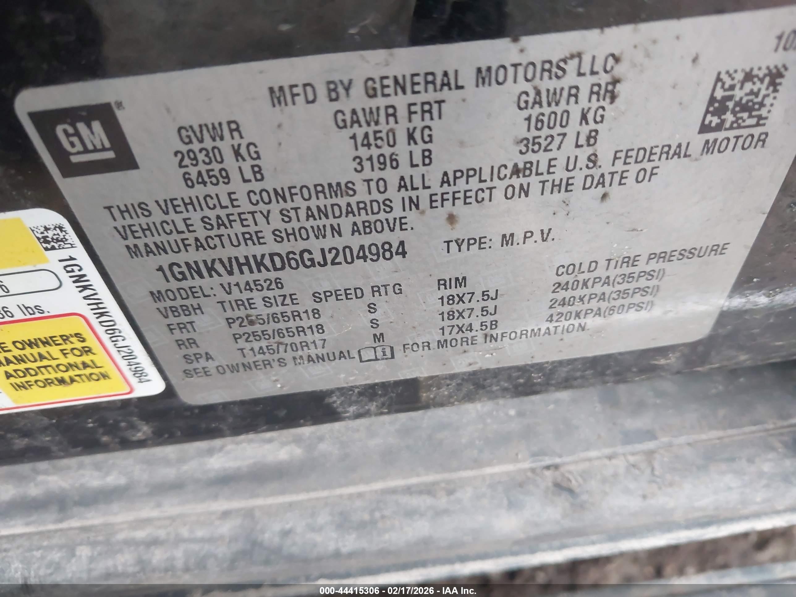 CHEVROLET TRAVERSE image 9