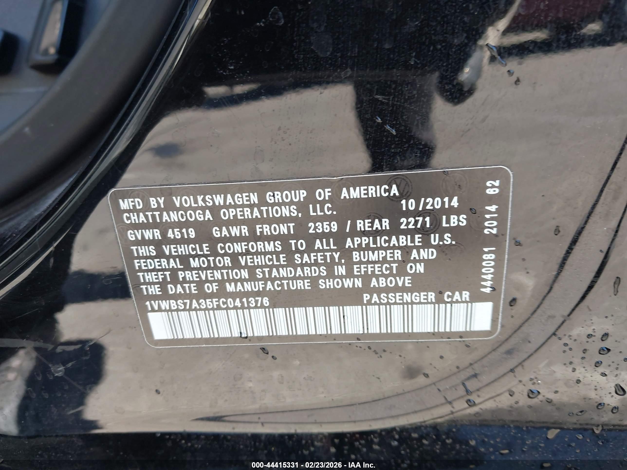 VOLKSWAGEN PASSAT image 9