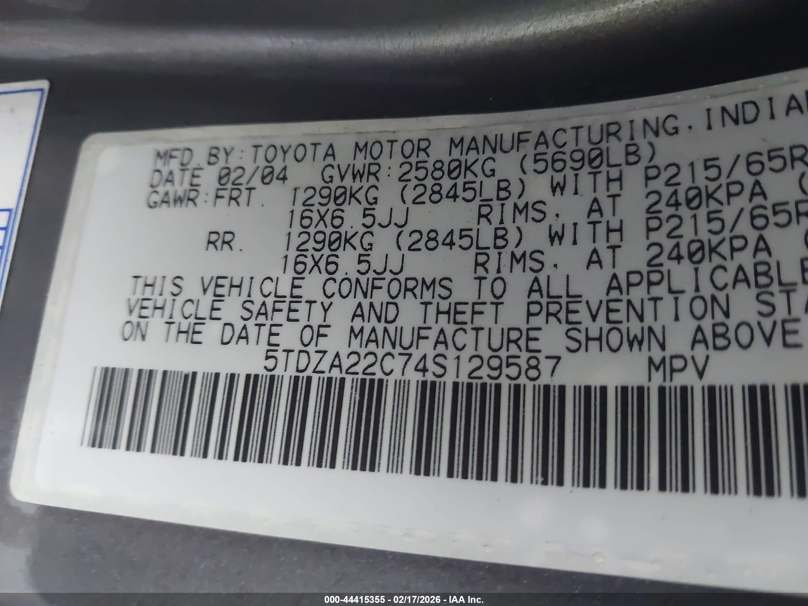 TOYOTA SIENNA image 9