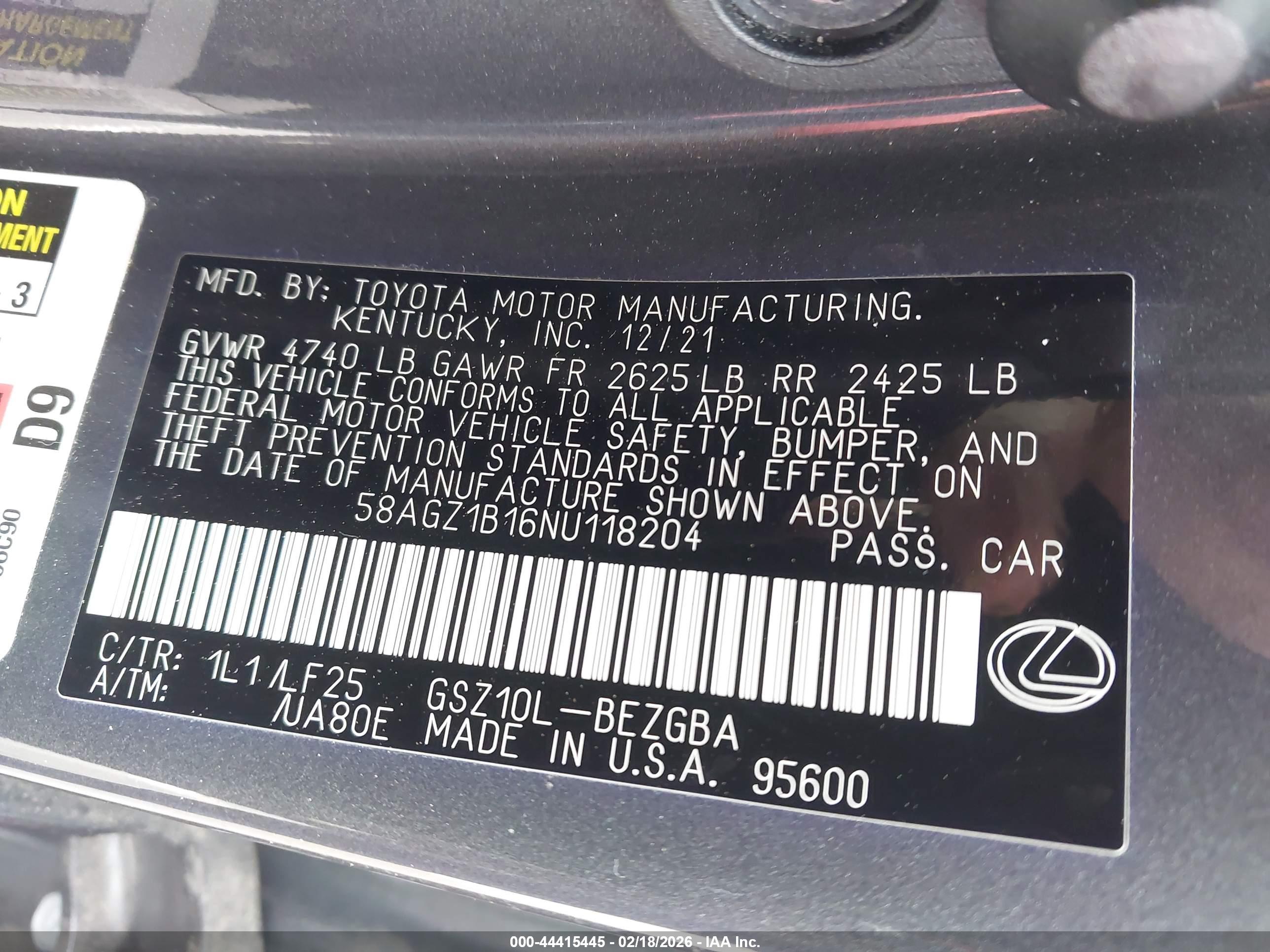 LEXUS ES image 9