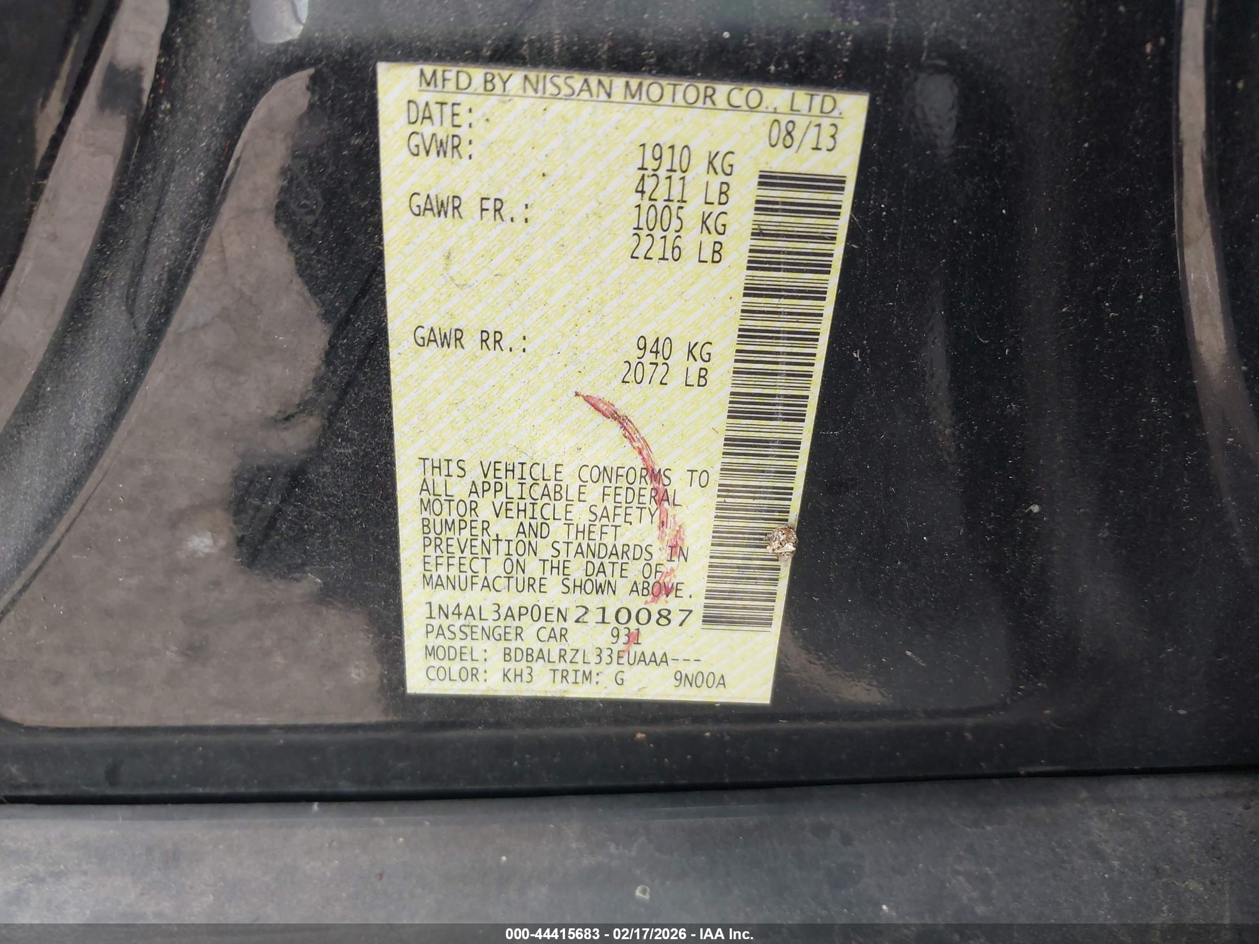 NISSAN ALTIMA image 9