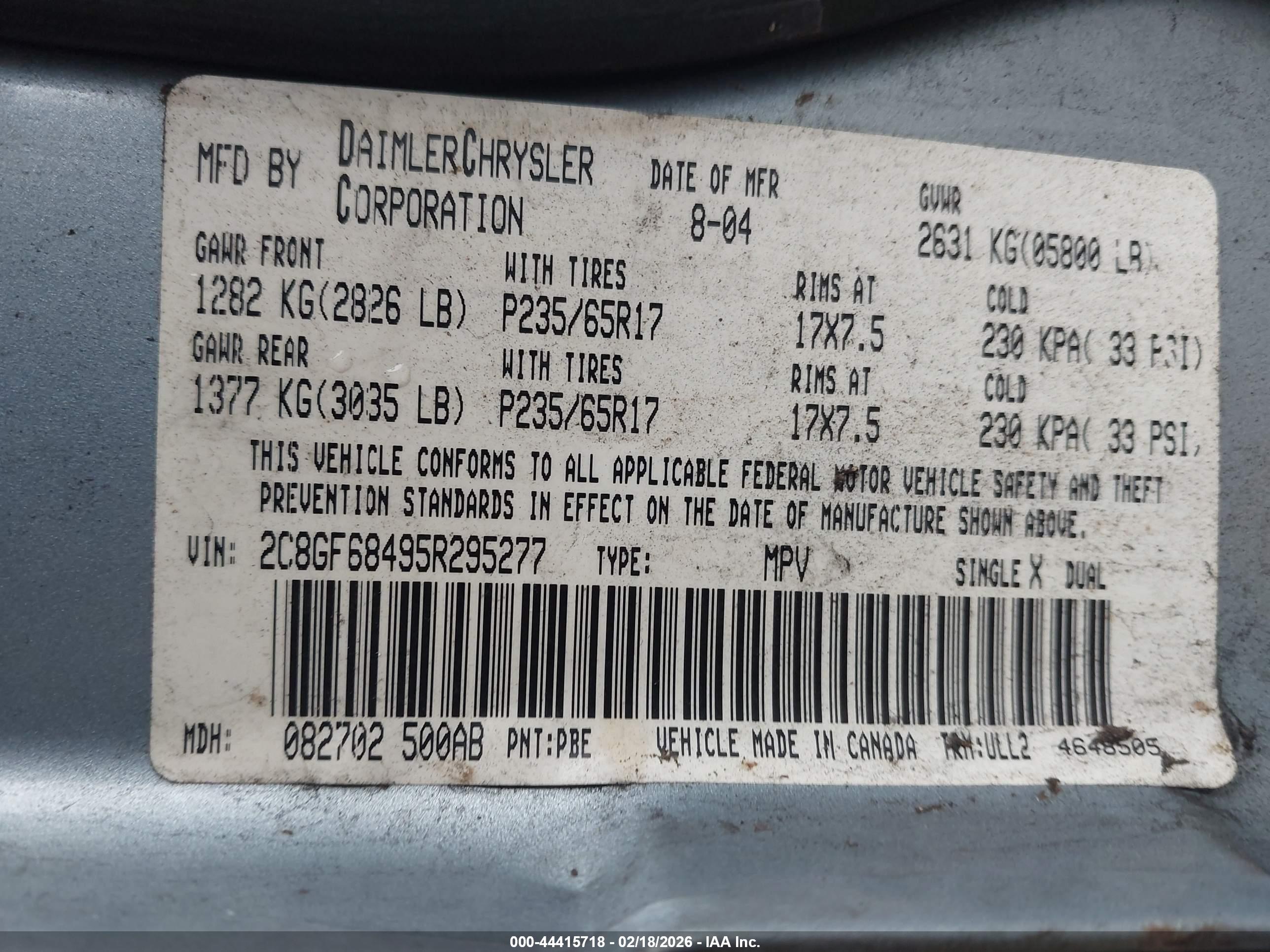 CHRYSLER PACIFICA image 9