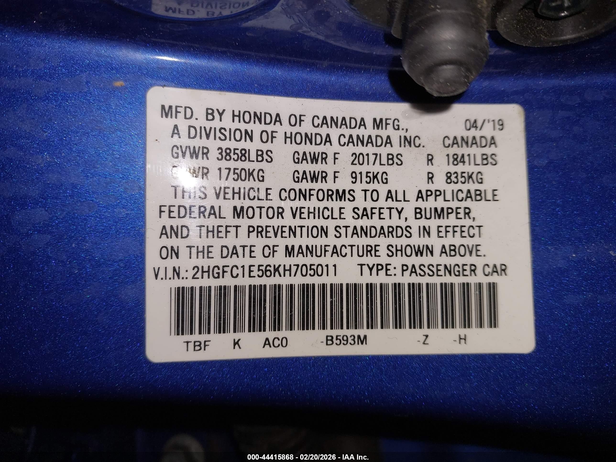 HONDA CIVIC image 9