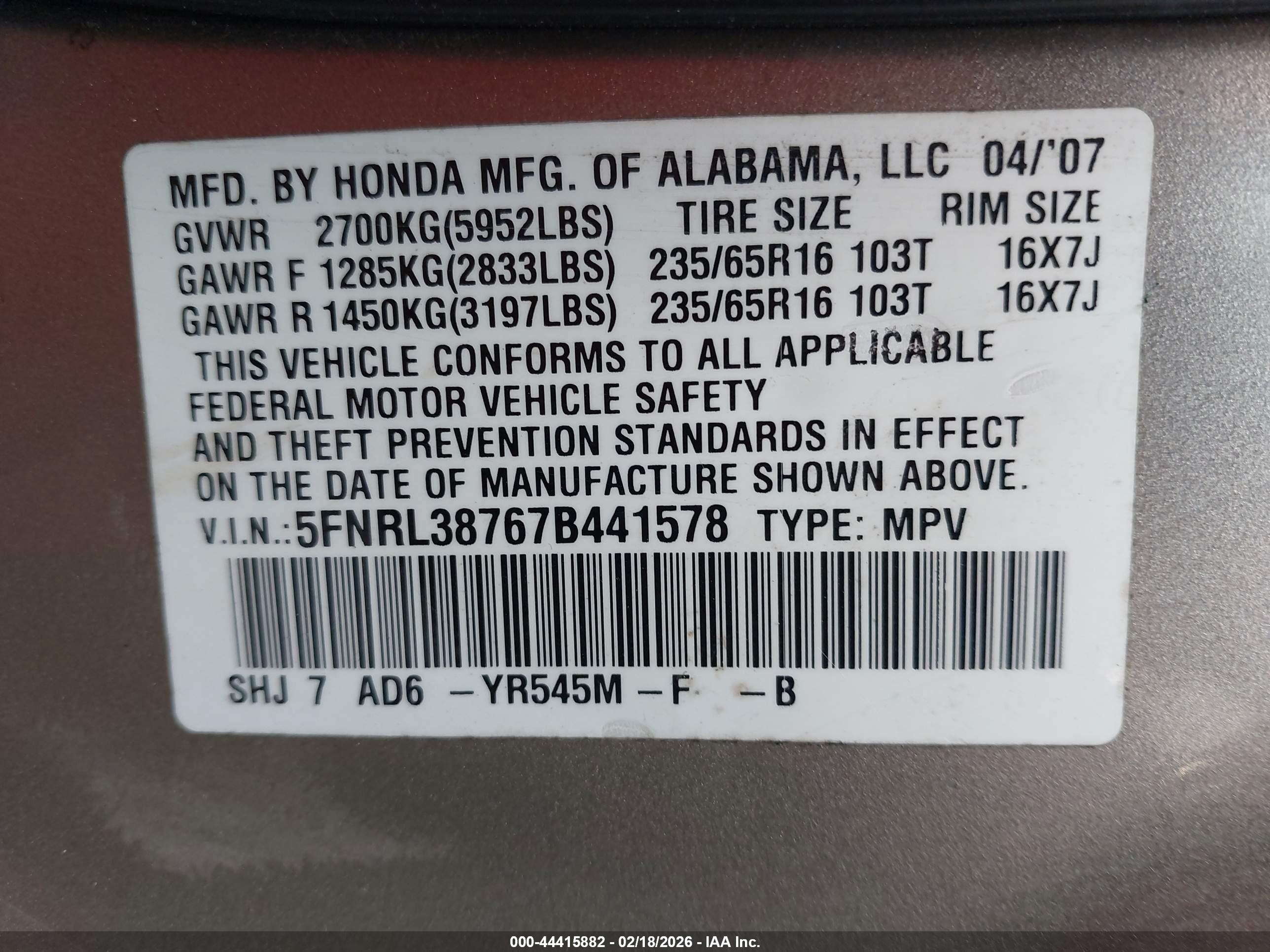 HONDA ODYSSEY image 9